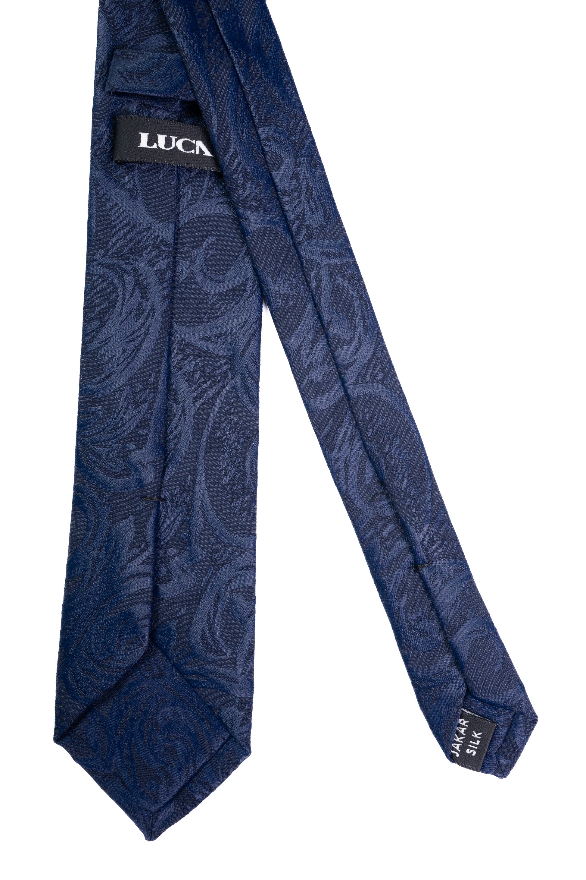 Navy Whisper Silk Jacquard Tie