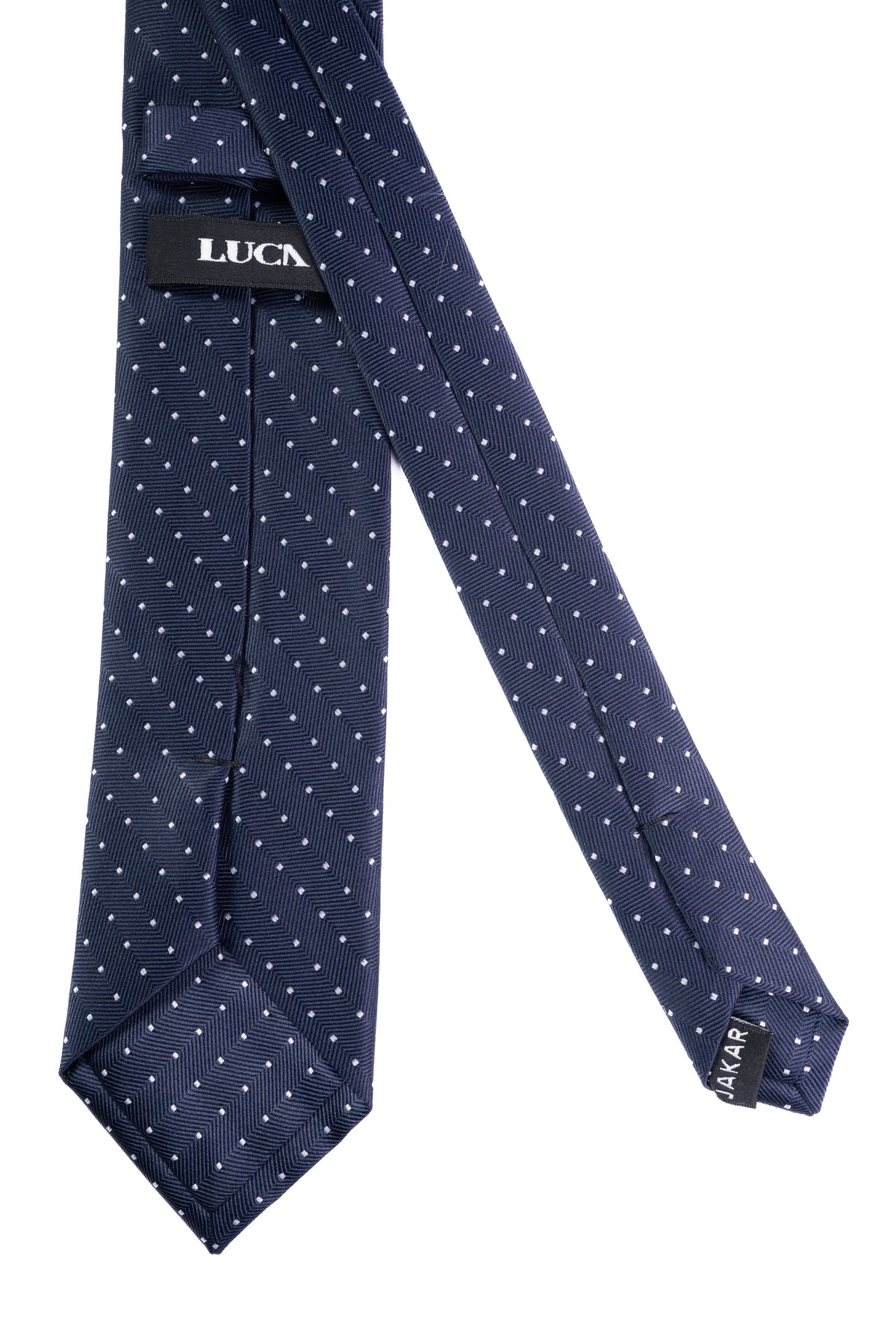 Starry Navy Silk Jacquard Tie