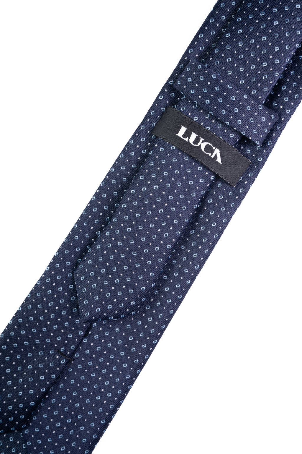 Navy Pinpoint Jacquard Tie