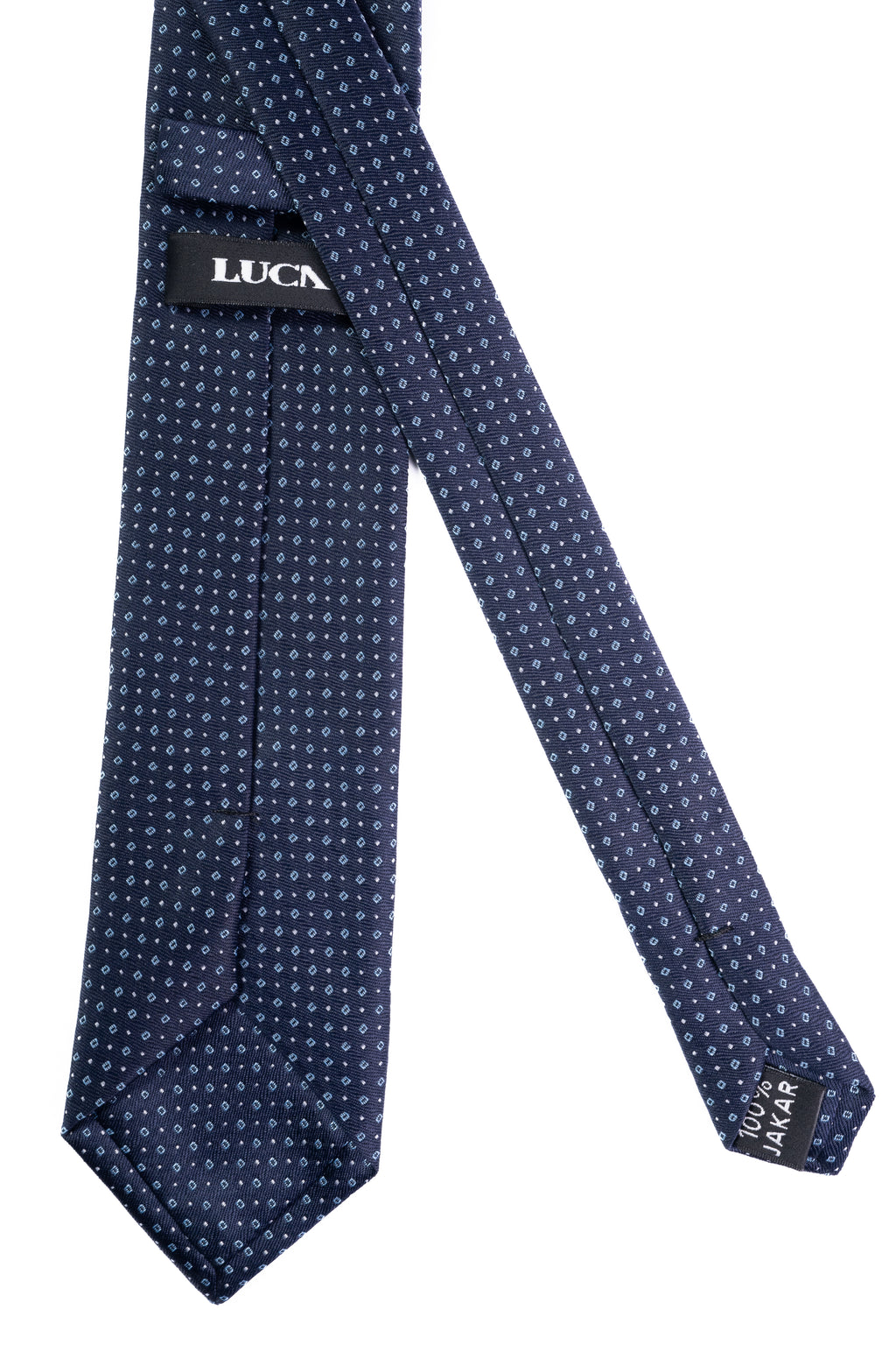 Navy Pinpoint Jacquard Tie