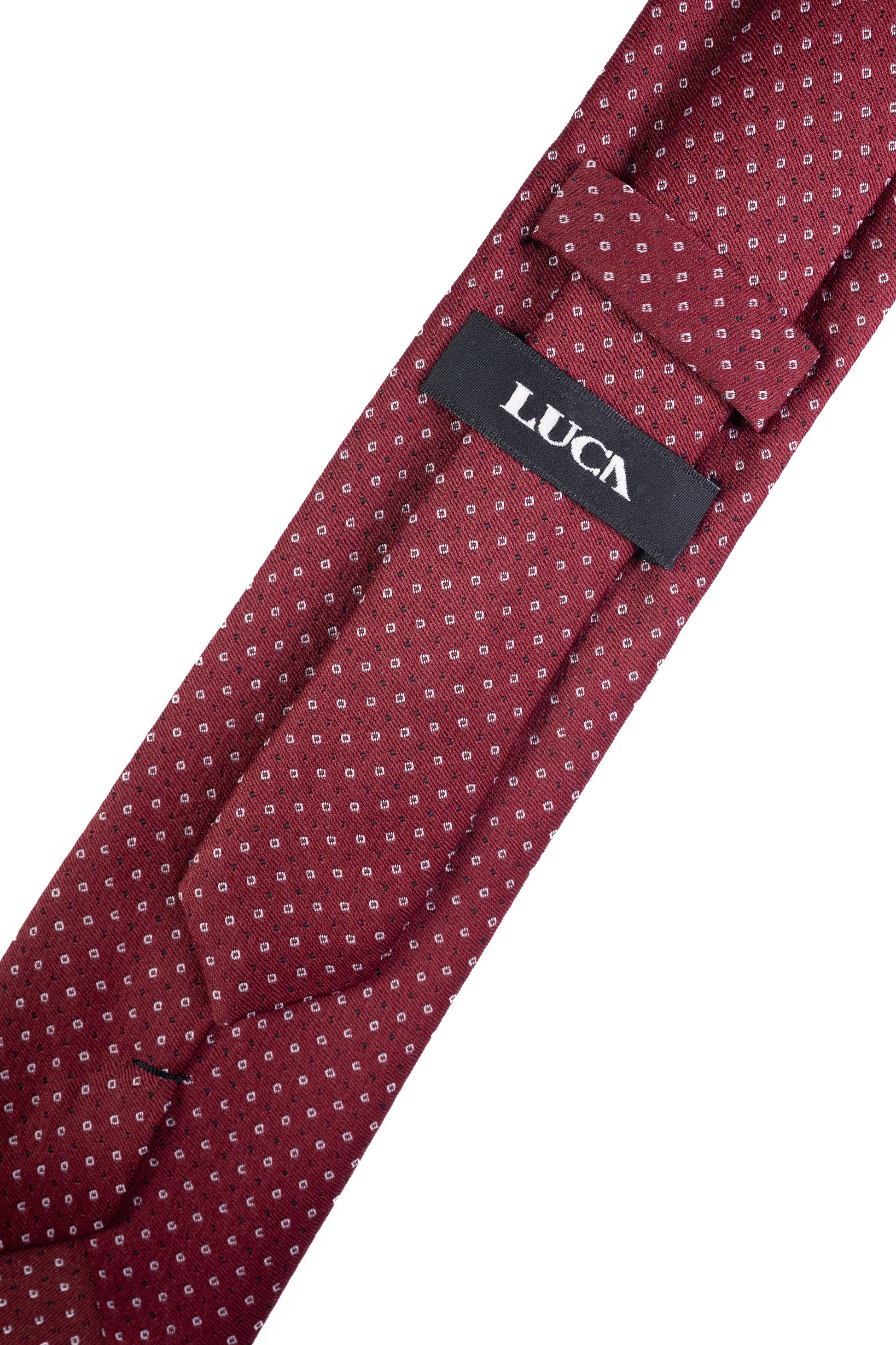 Burgundy Pinpoint Jacquard Tie