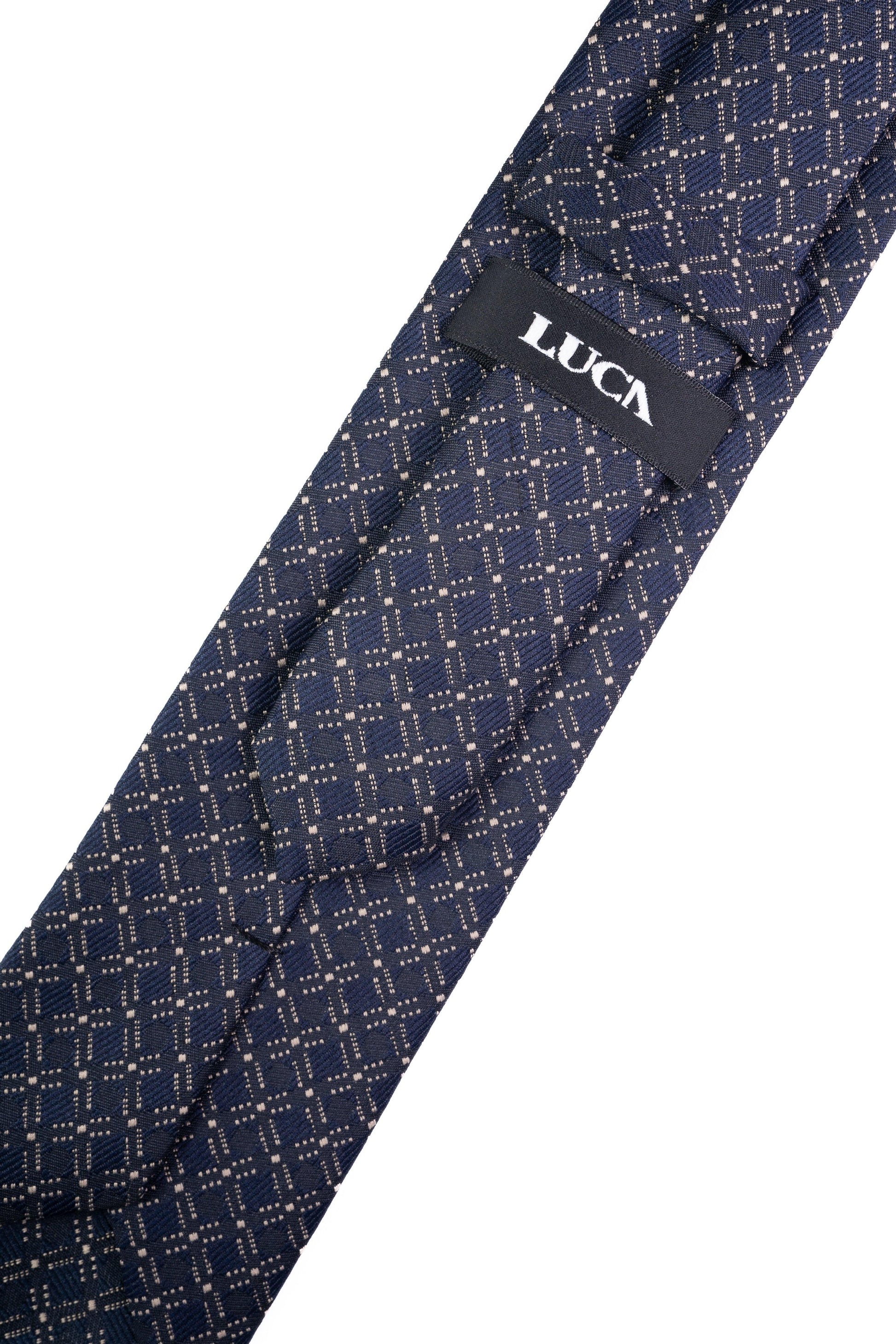 Sunlit Navy Jacquard Tie
