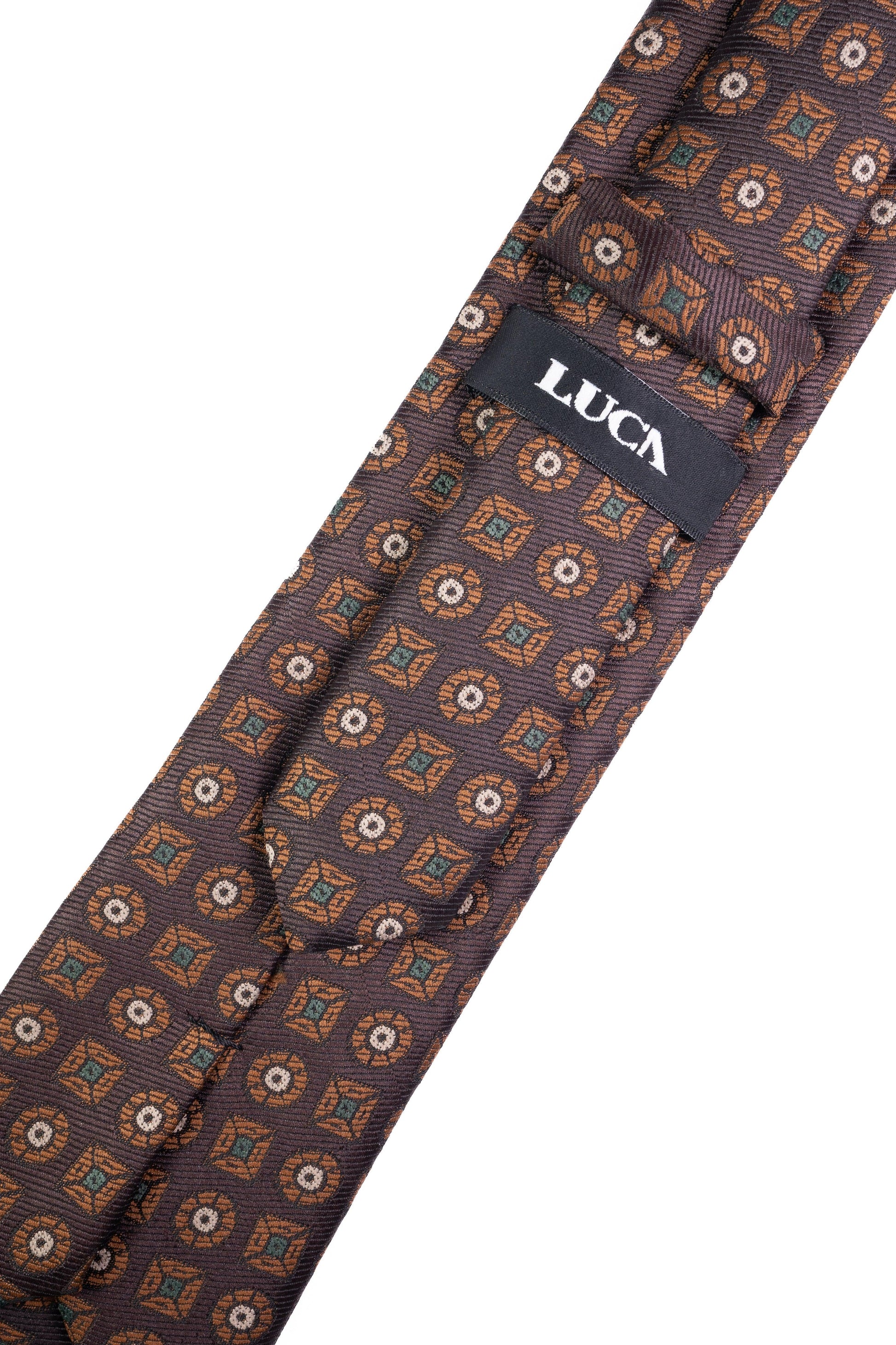 Emerald Brown Jacquard Tie