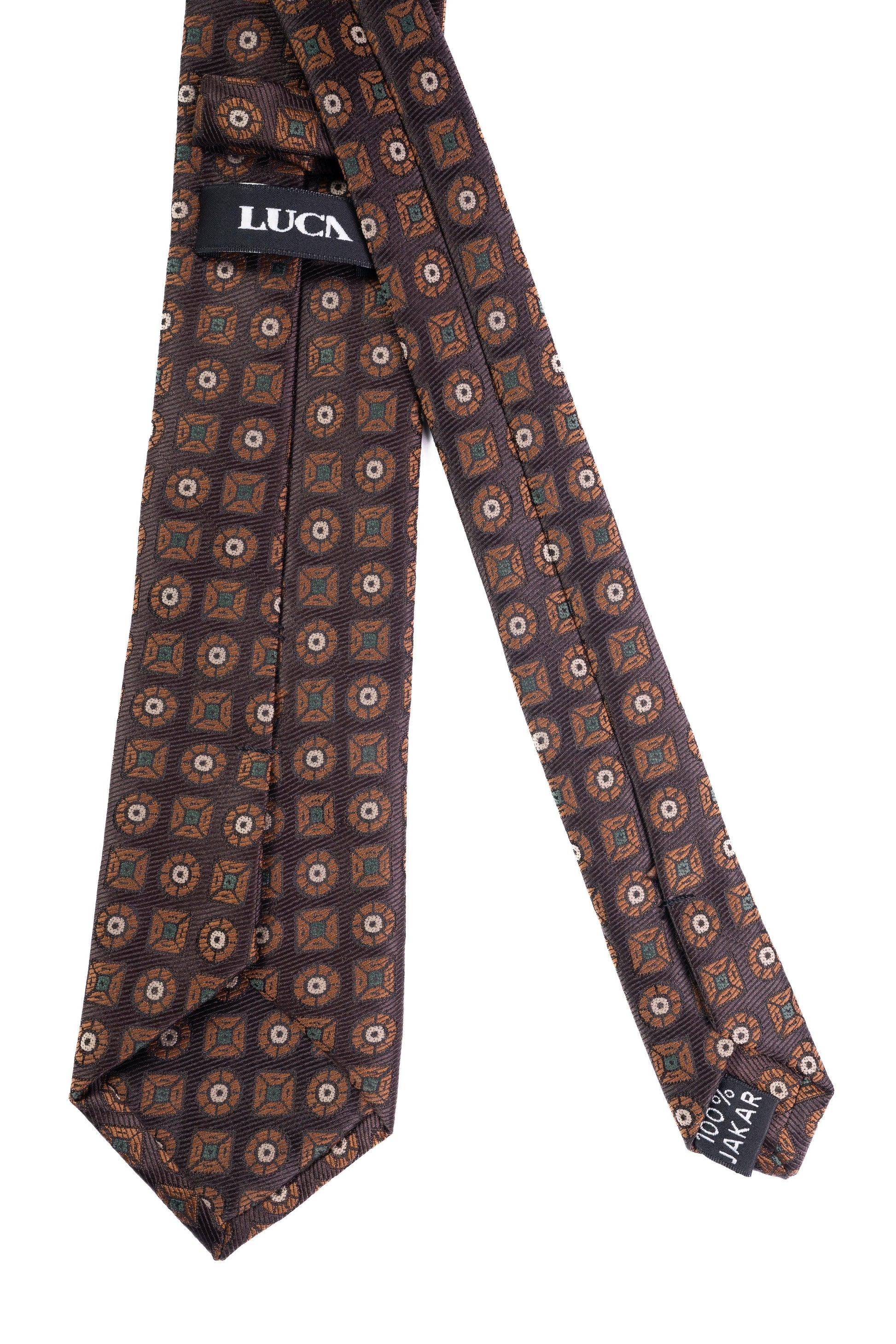Emerald Brown Jacquard Tie