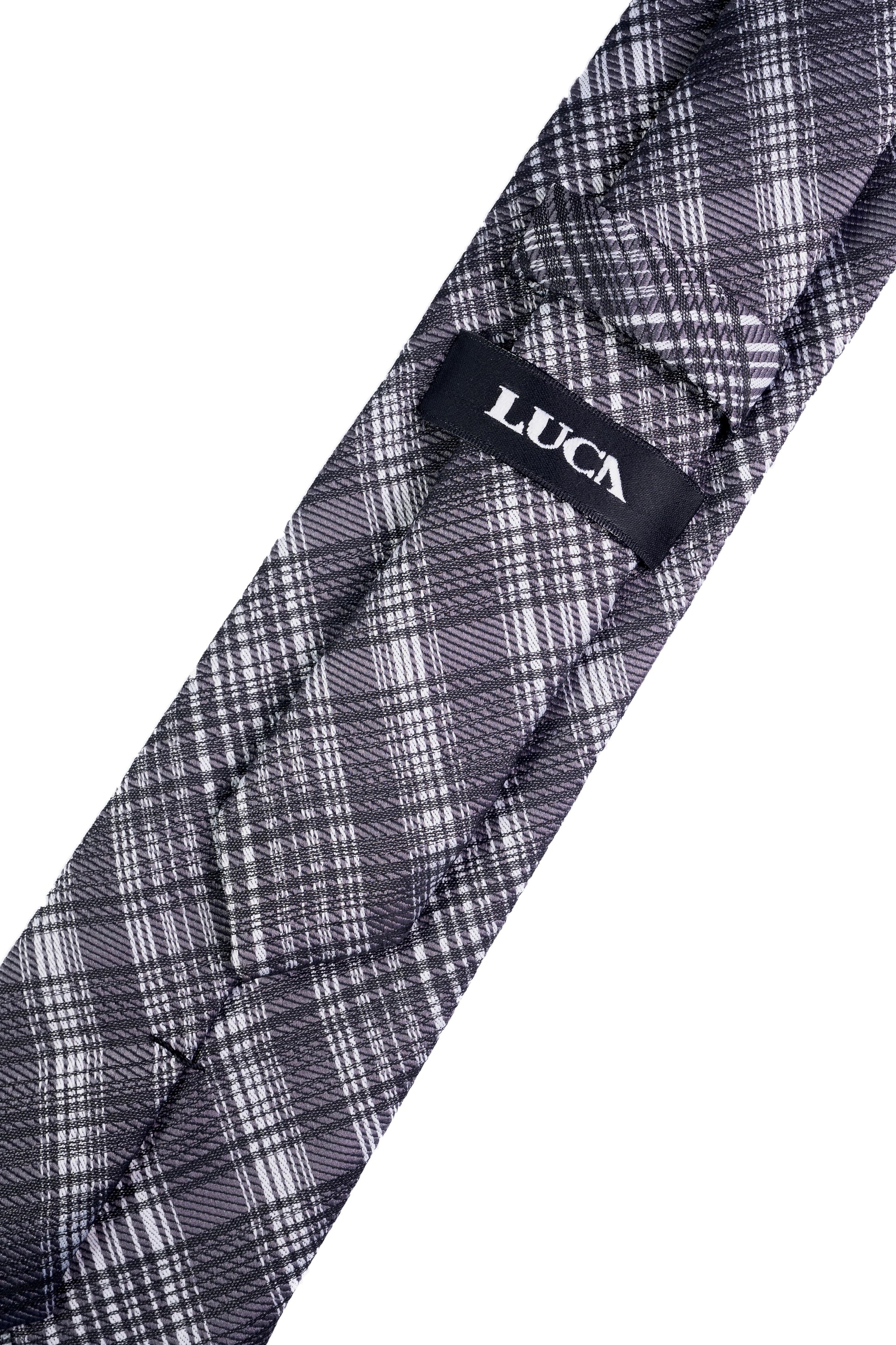 Textured Grey Jacquard Tie