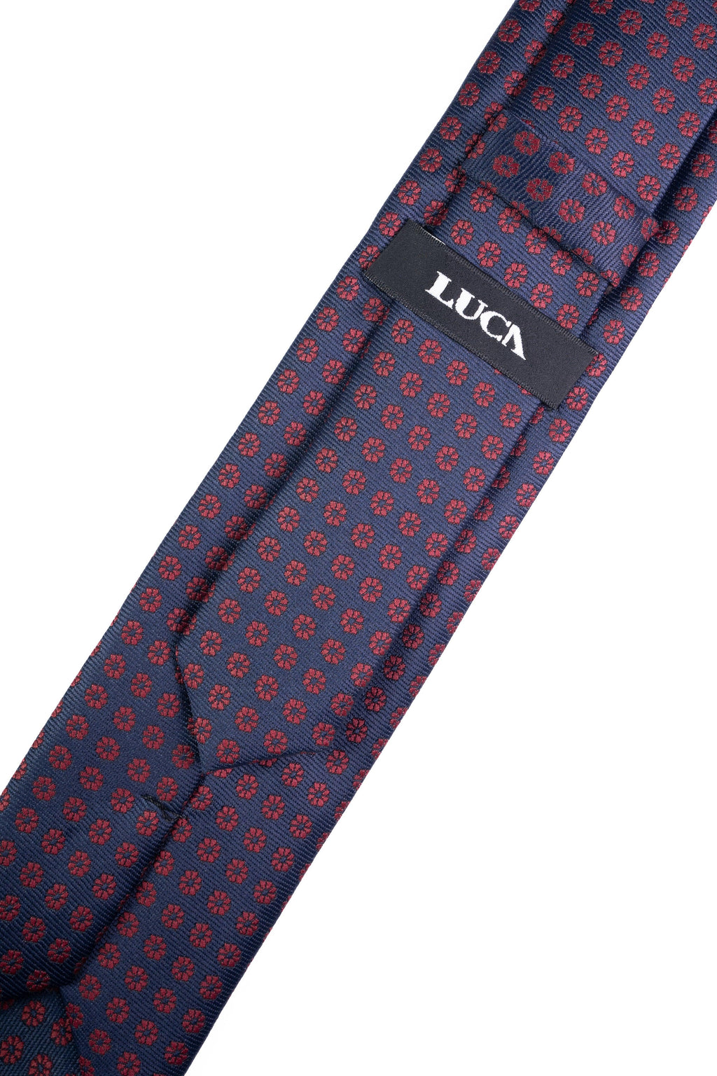 Navy Patterned Jacquard Tie