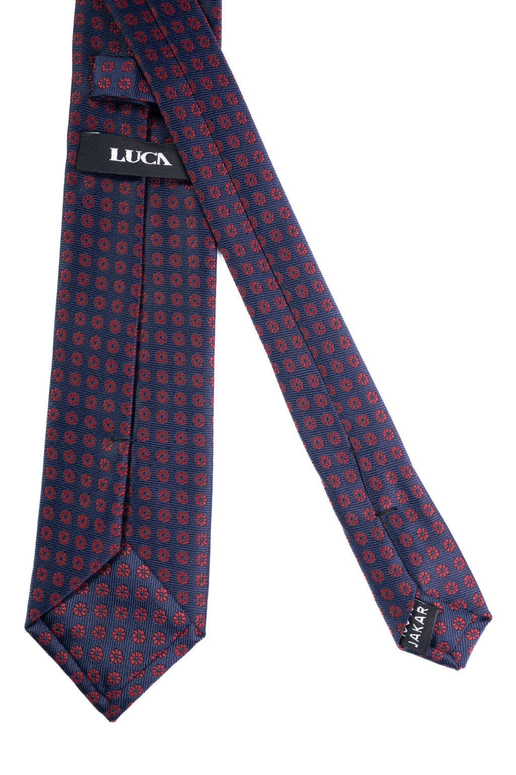 Navy Patterned Jacquard Tie