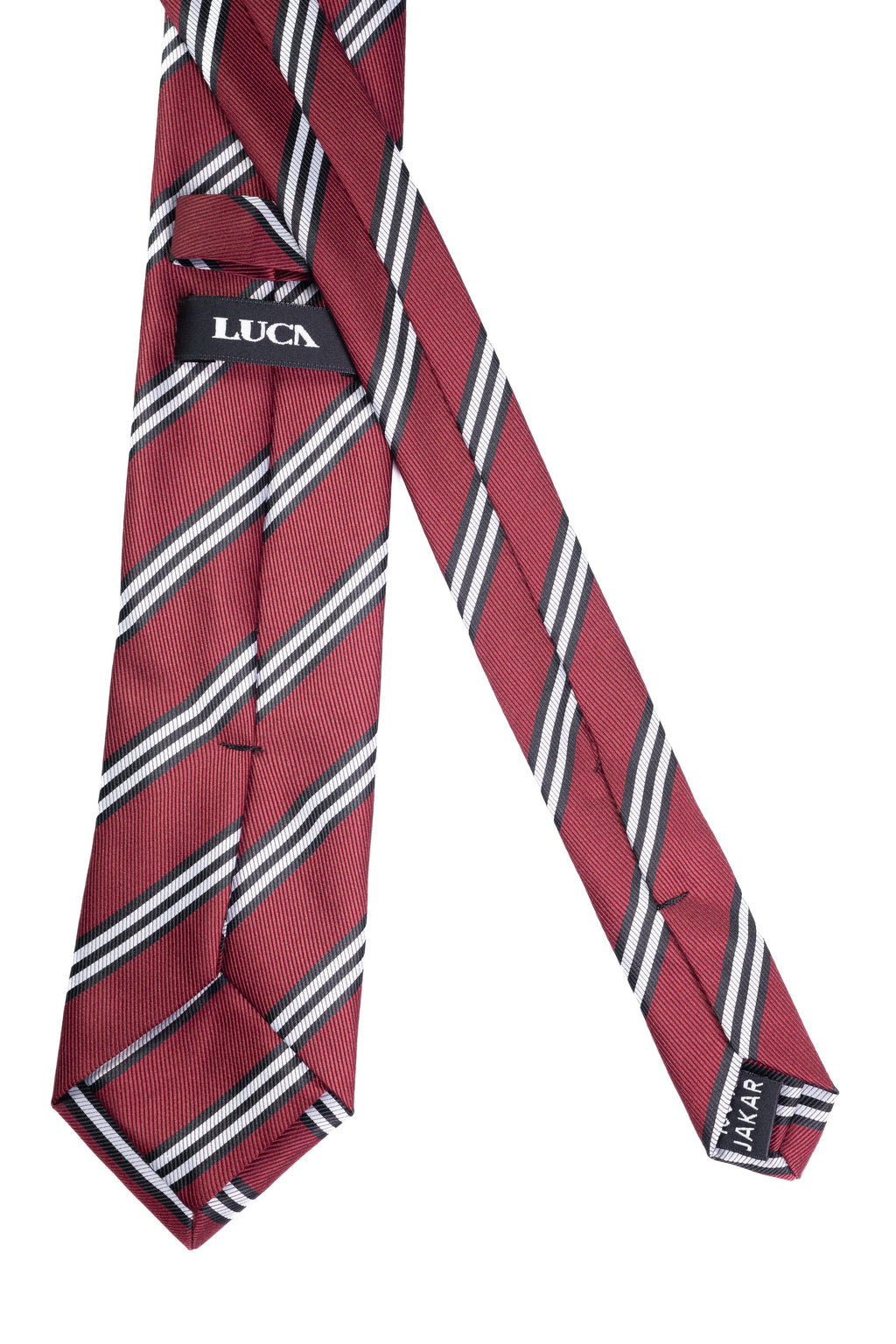Burgundy Blaze Striped Jacquard