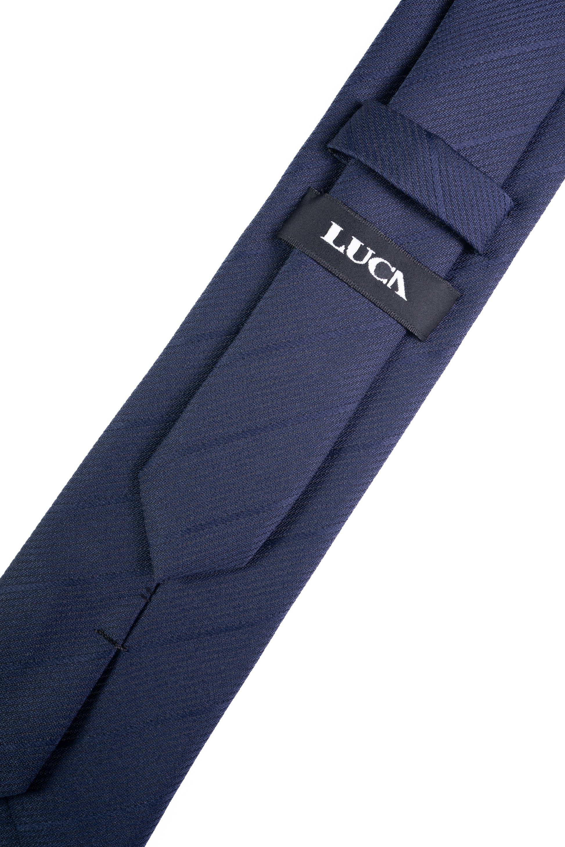 Navy Lines Jacquard Tie