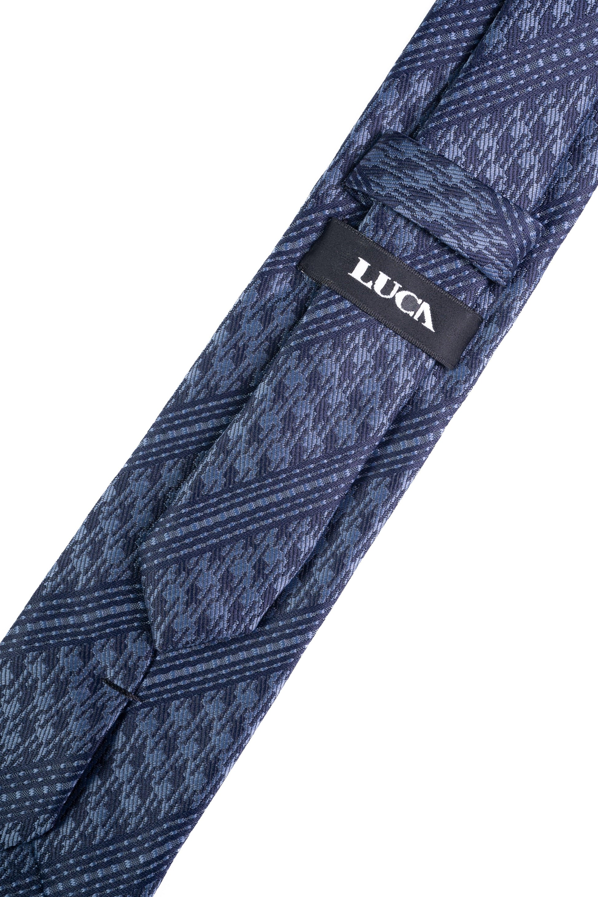Indigo Glow Striped Jacquard Tie