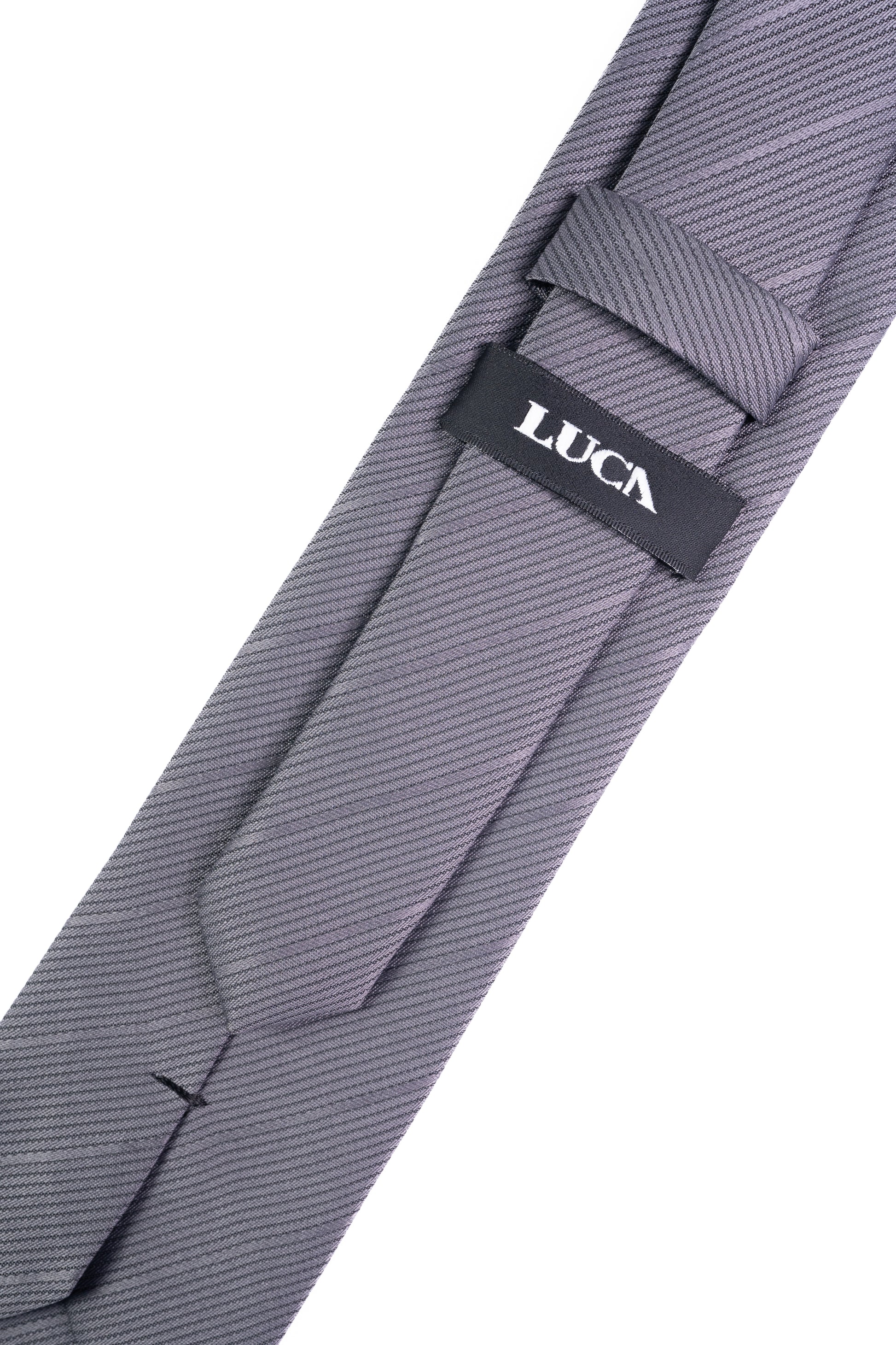 Grey Lines Jacquard Tie