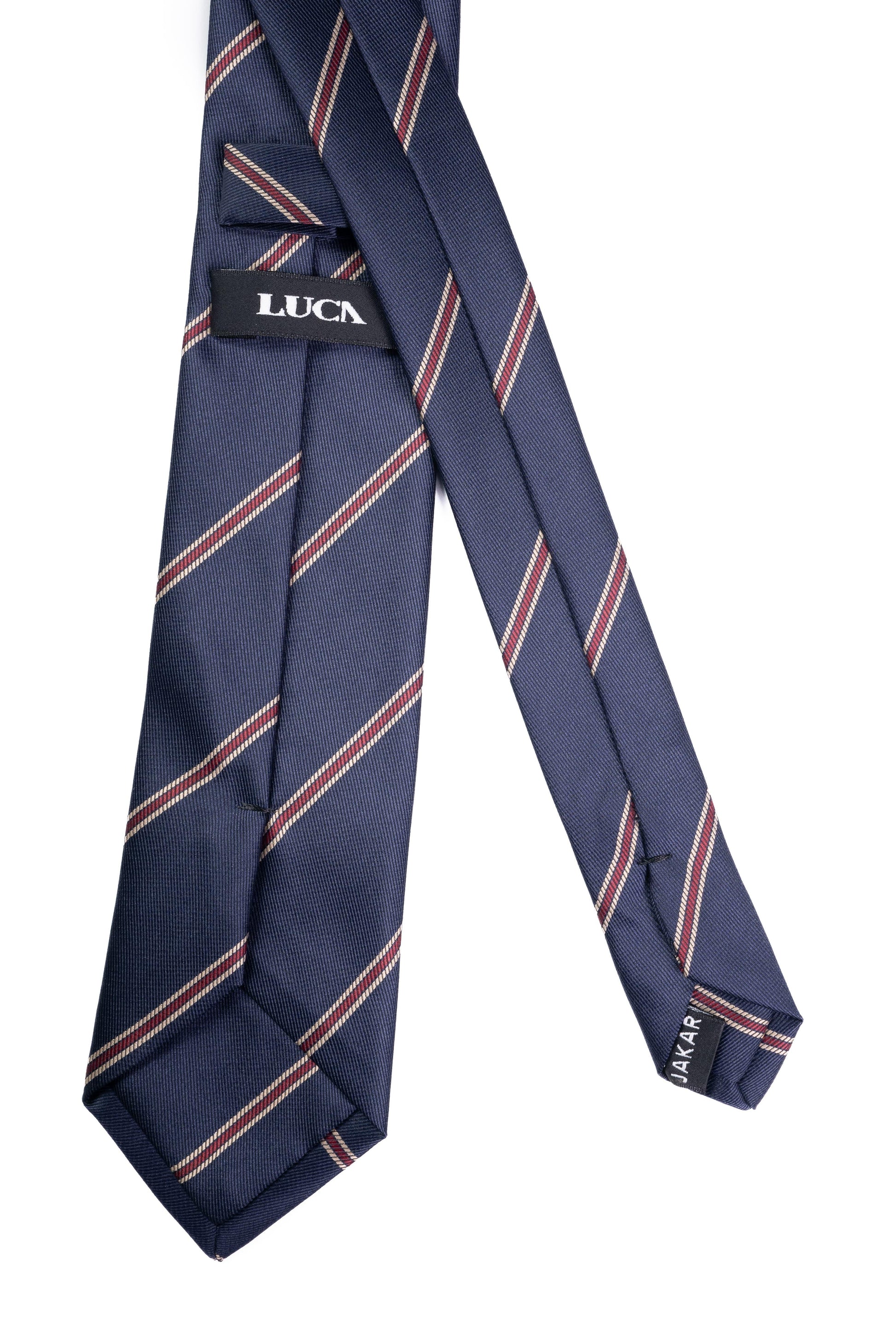 Burgundy Glow on Navy Jacquard Tie