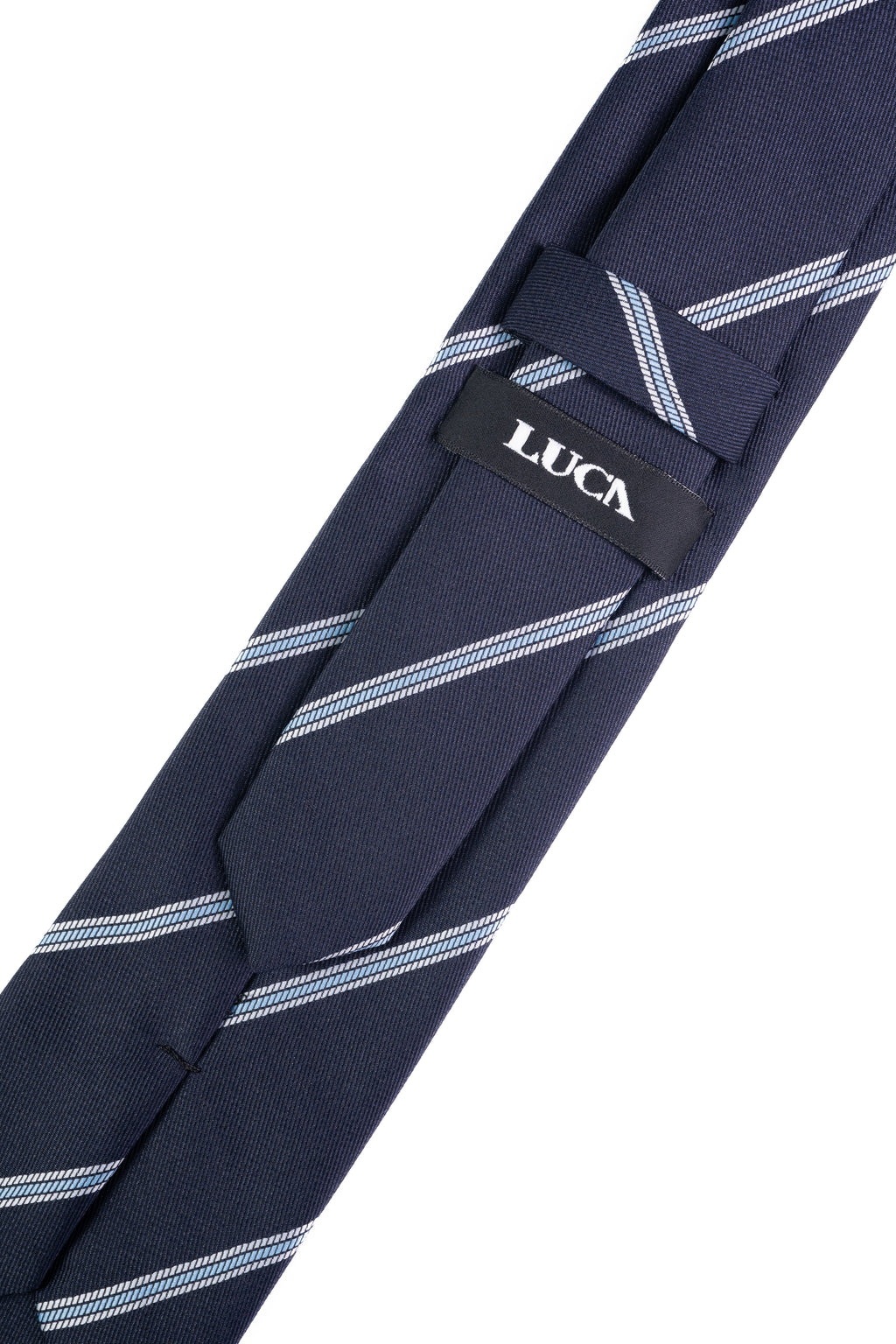 Midnight & Sky Striped Jacquard Tie