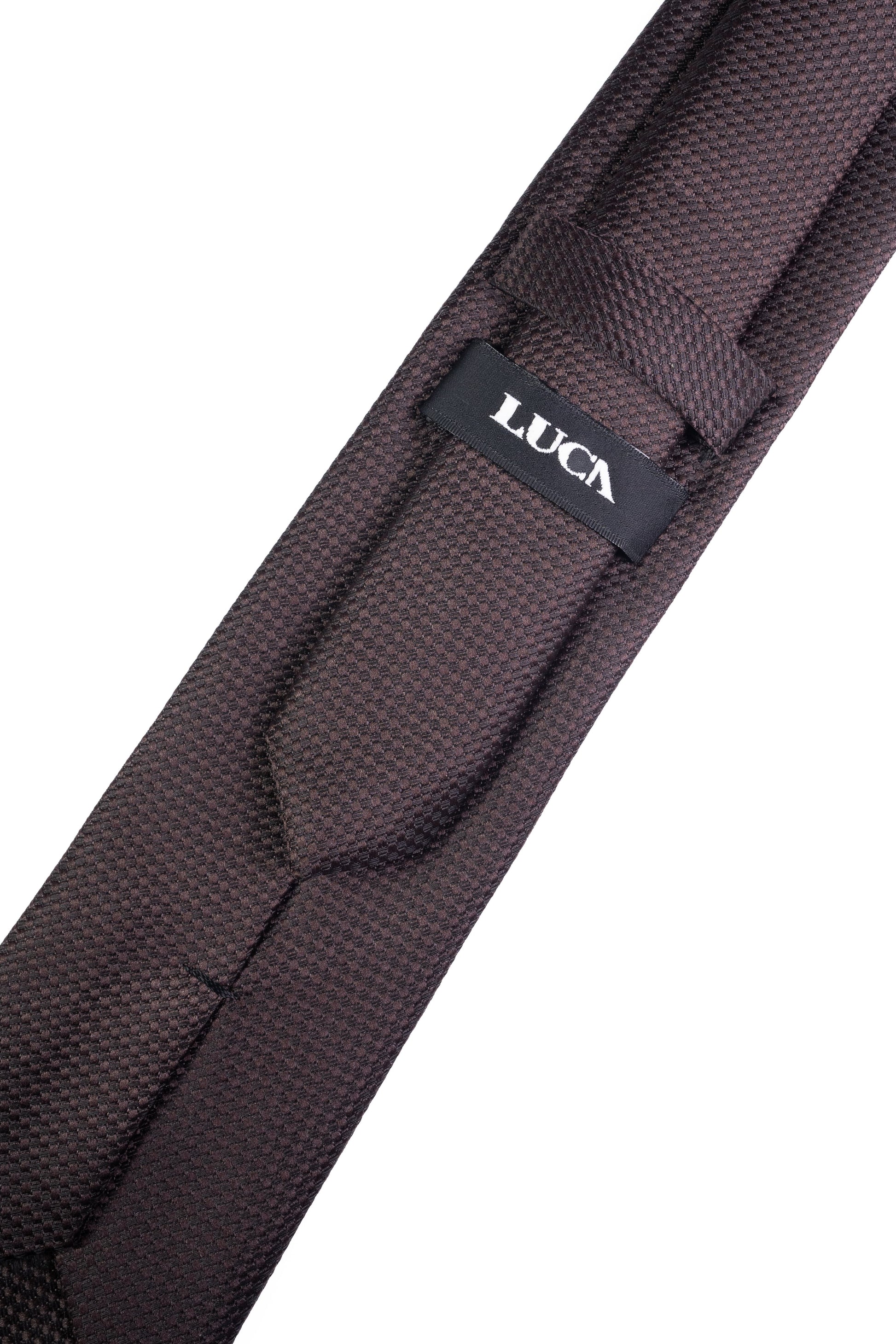 Cocoa Charm Jacquard Tie