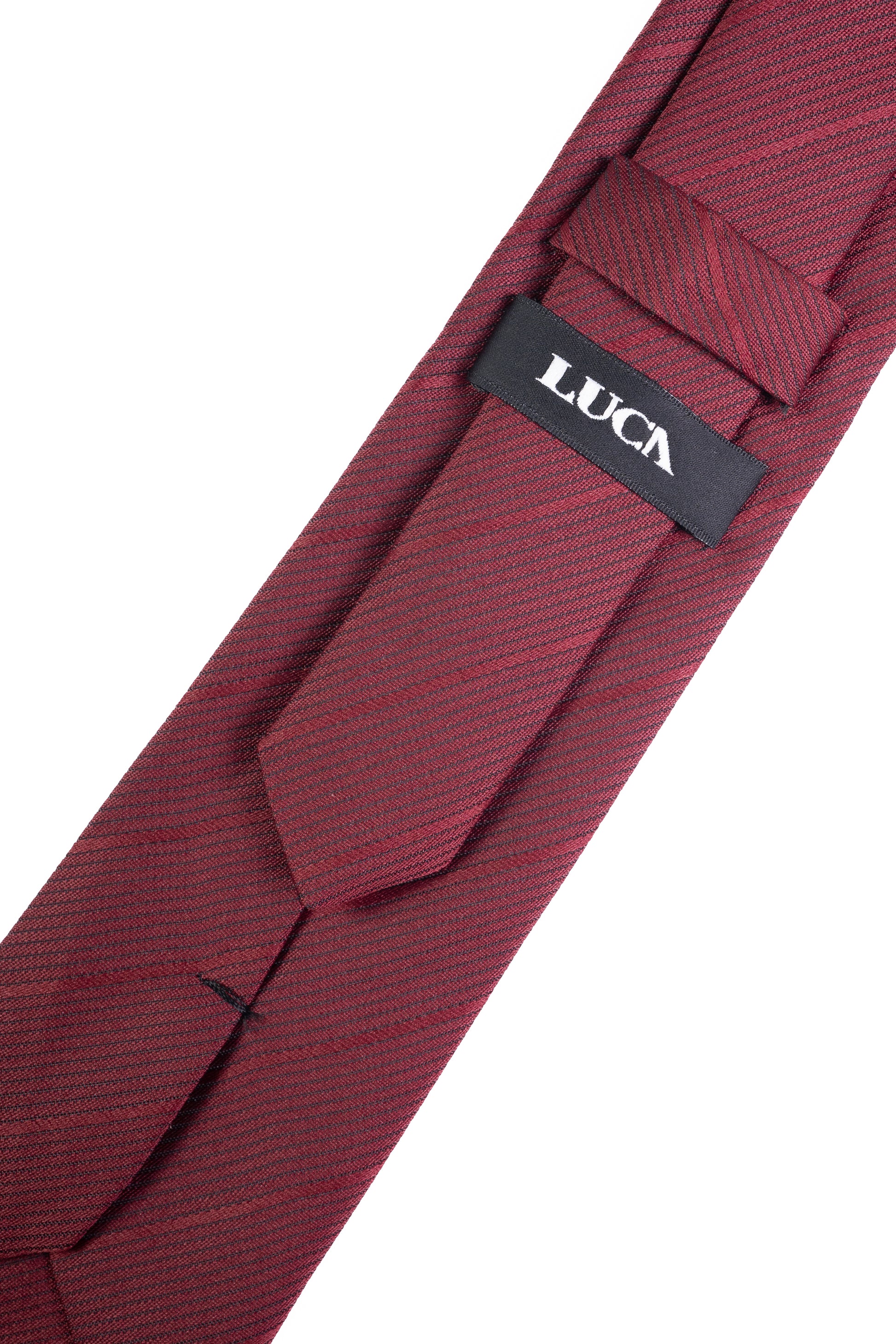 Burgundy Lines Jacquard Tie