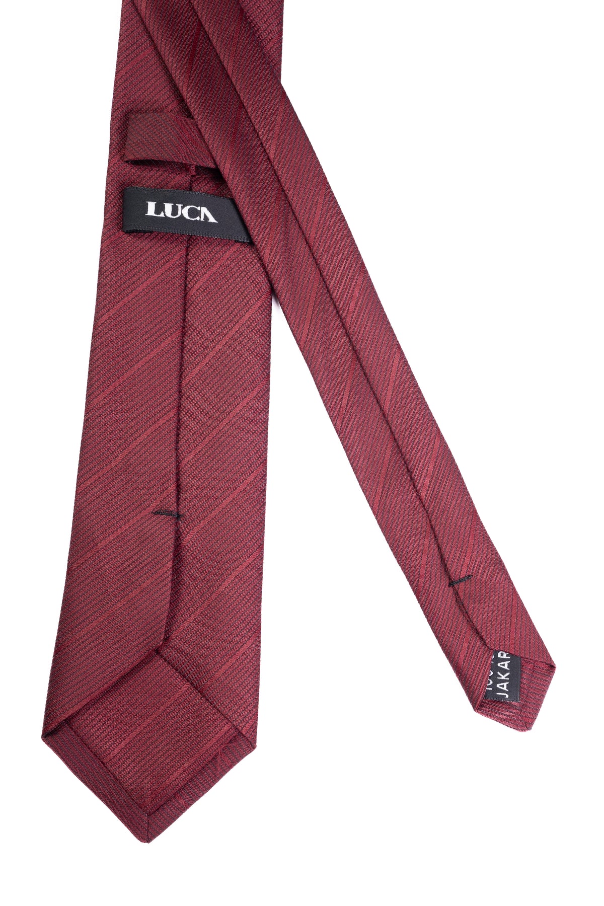 Burgundy Lines Silk Jacquard Tie