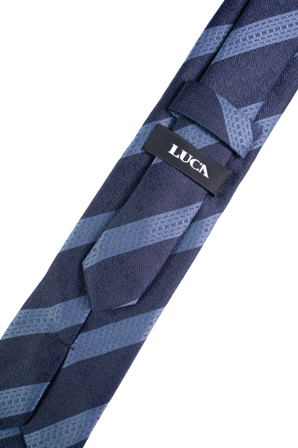 Midnight Striped Jacquard Tie