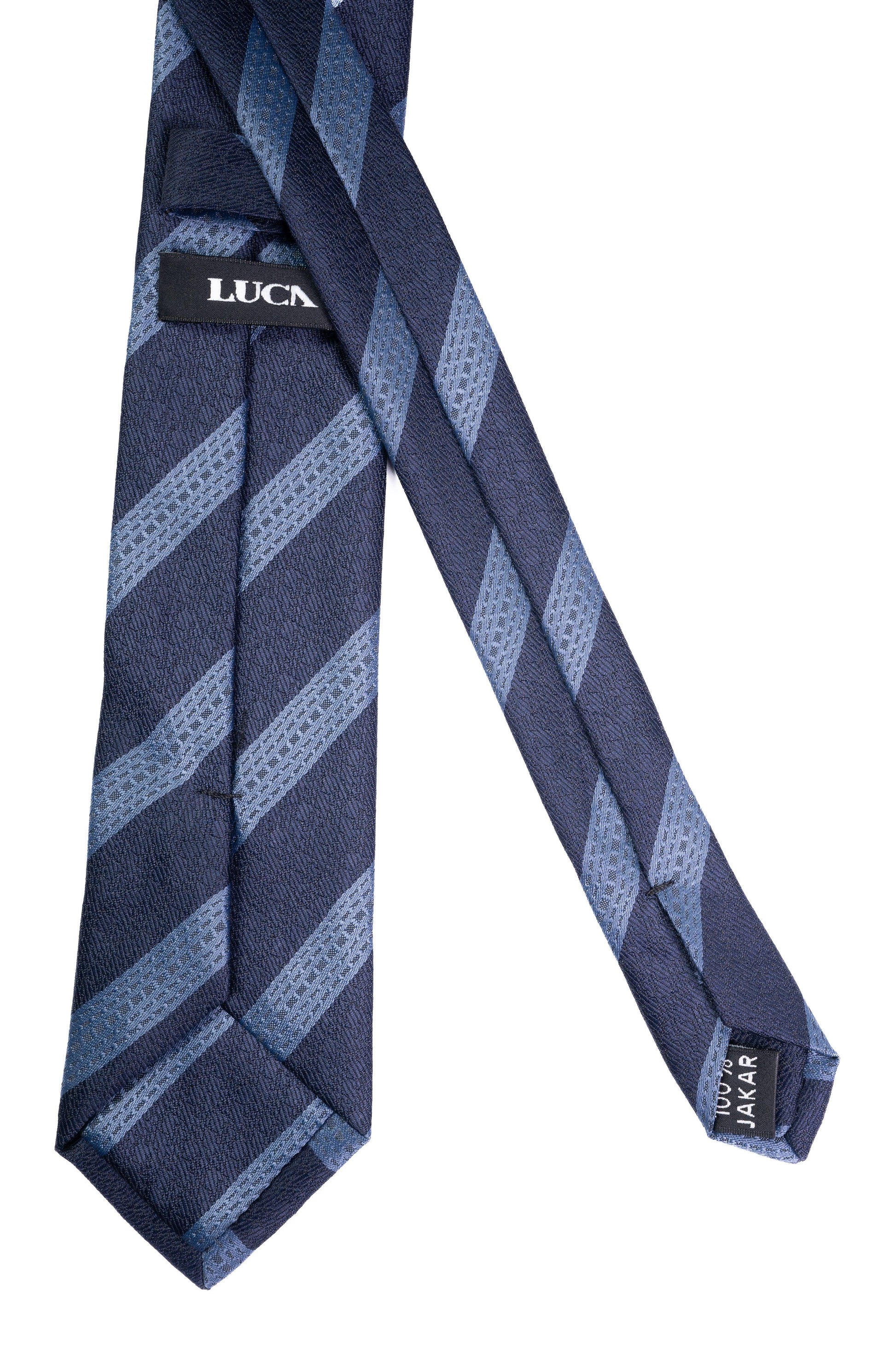 Midnight Striped Jacquard Tie