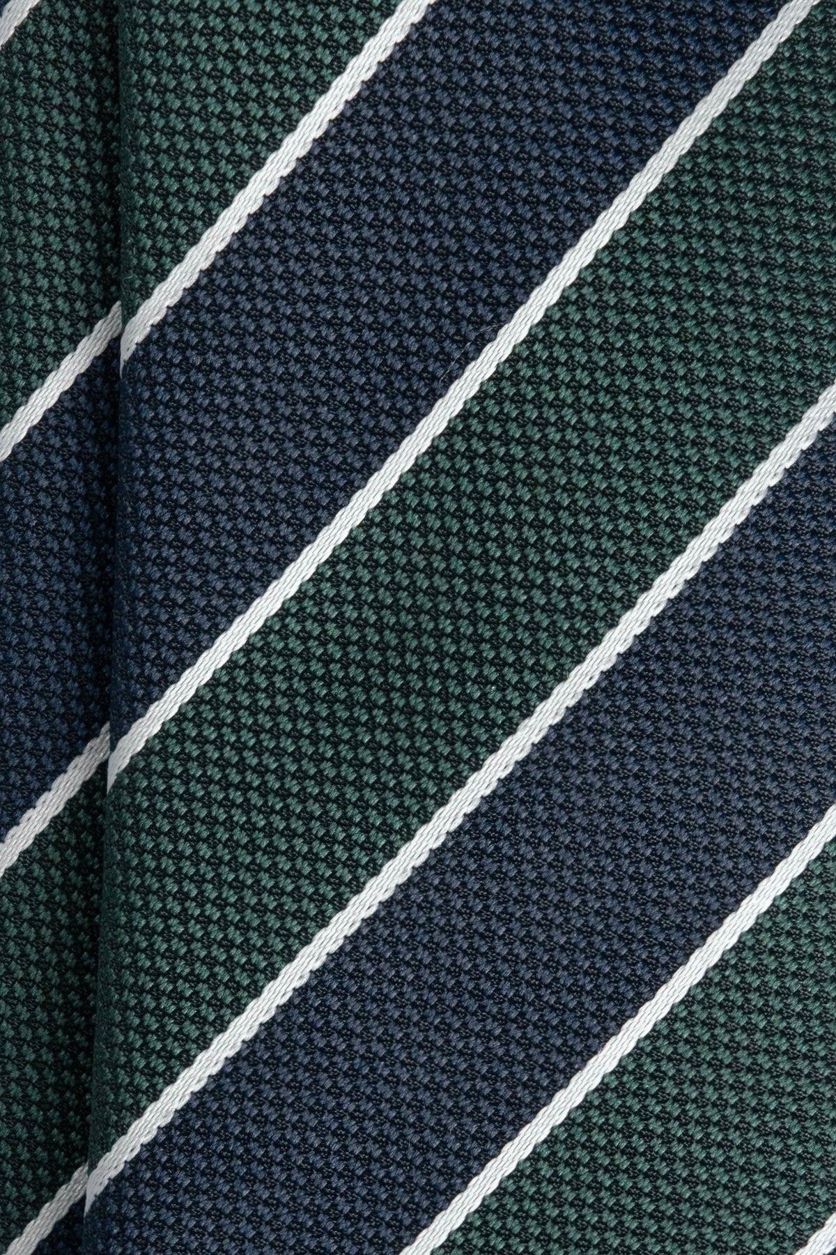 Navy & Dark Green Silk Jacquard Tie