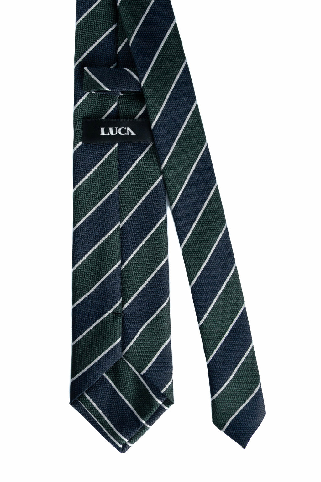 Navy & Dark Green Jacquard Tie