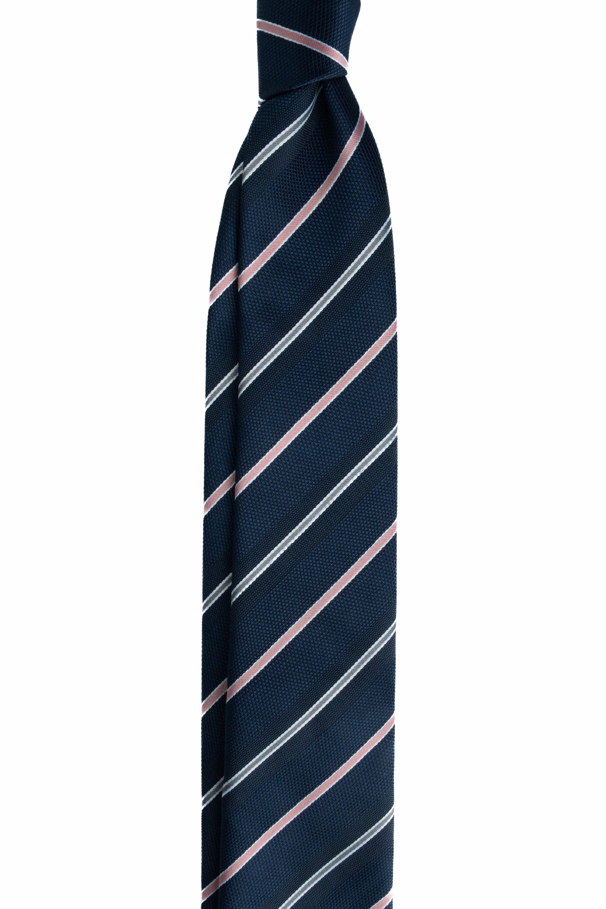 Pink Striped Silk Jacquard Tie