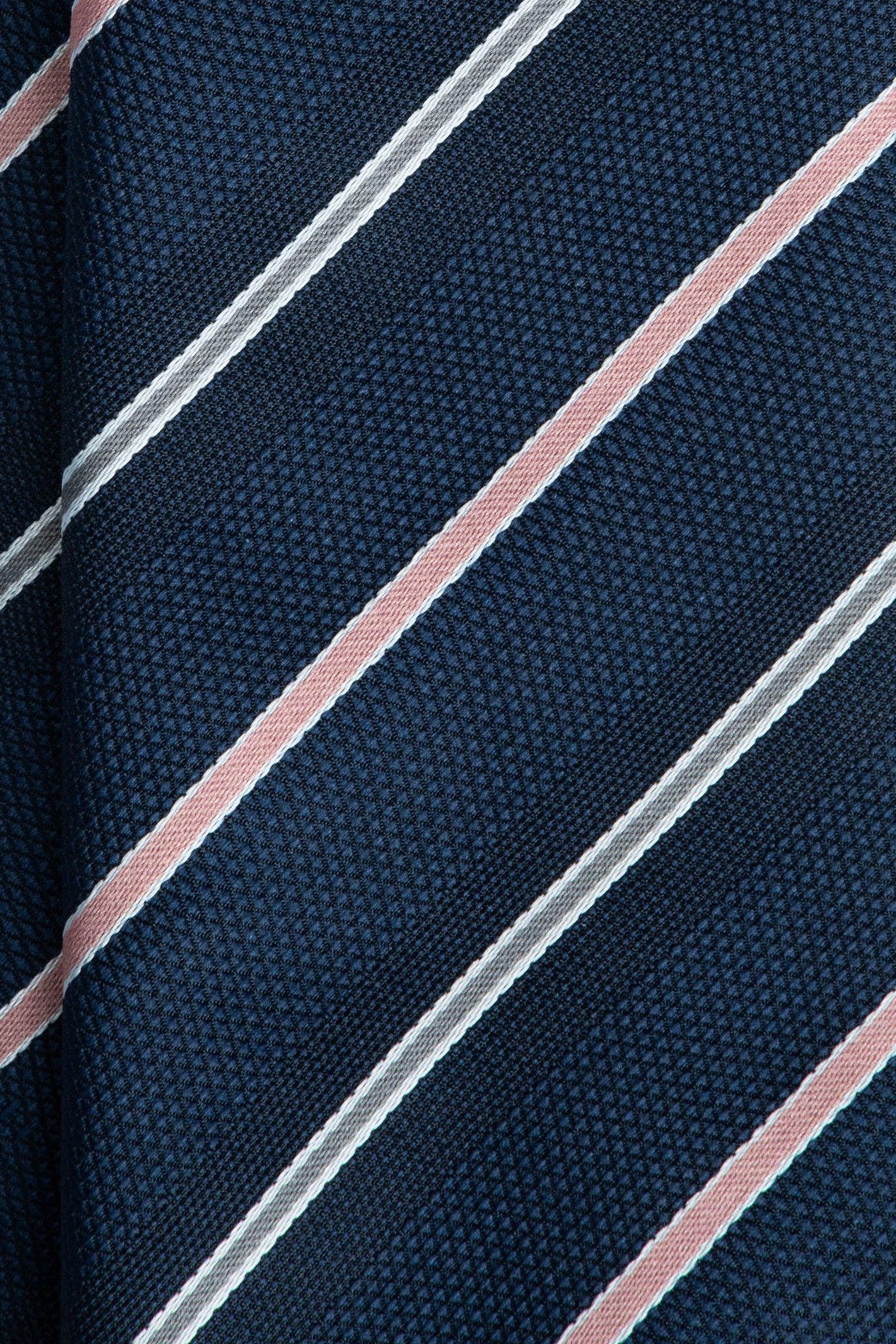 Pink Striped Silk Jacquard Tie