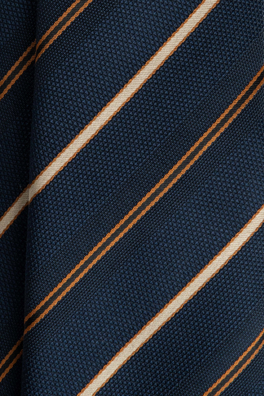Golden Navy Silk Jacquard Tie