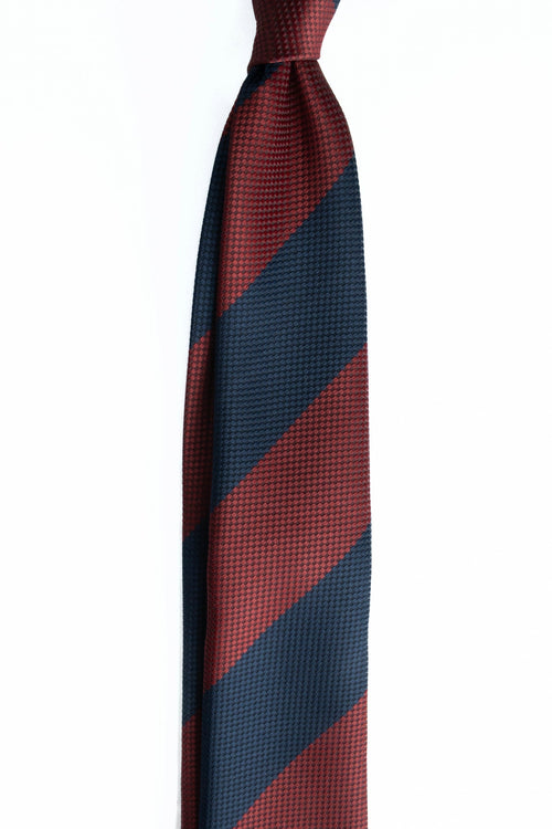 Burgundy on Navy Jacquard Tie