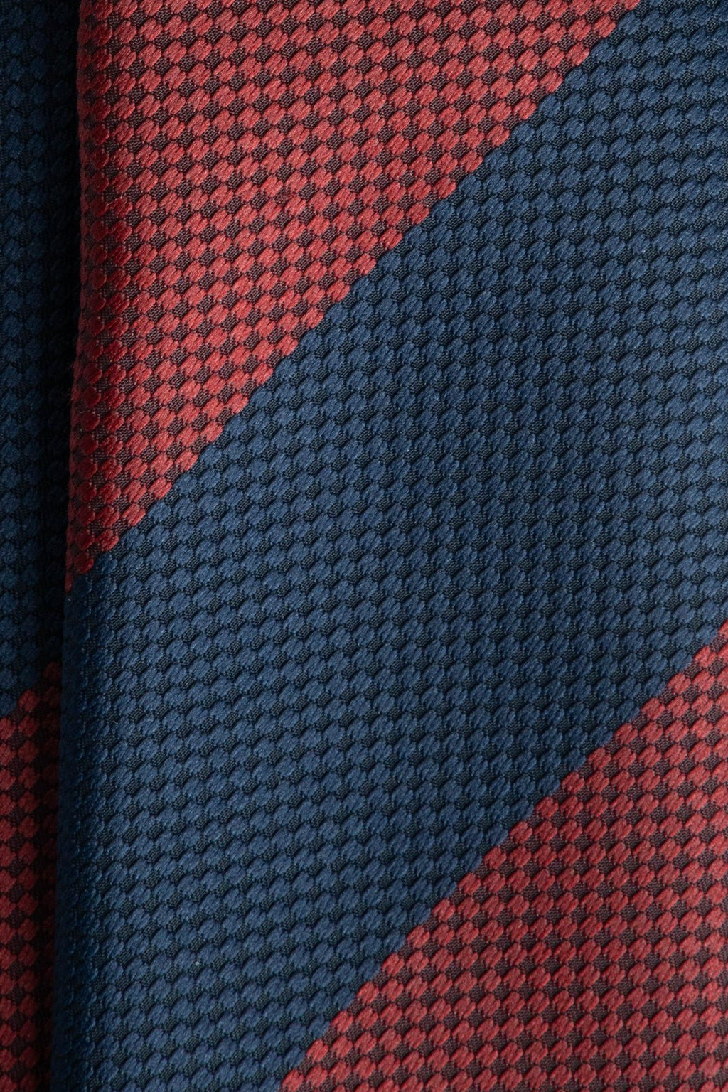Burgundy & Navy Silk Jacquard Tie