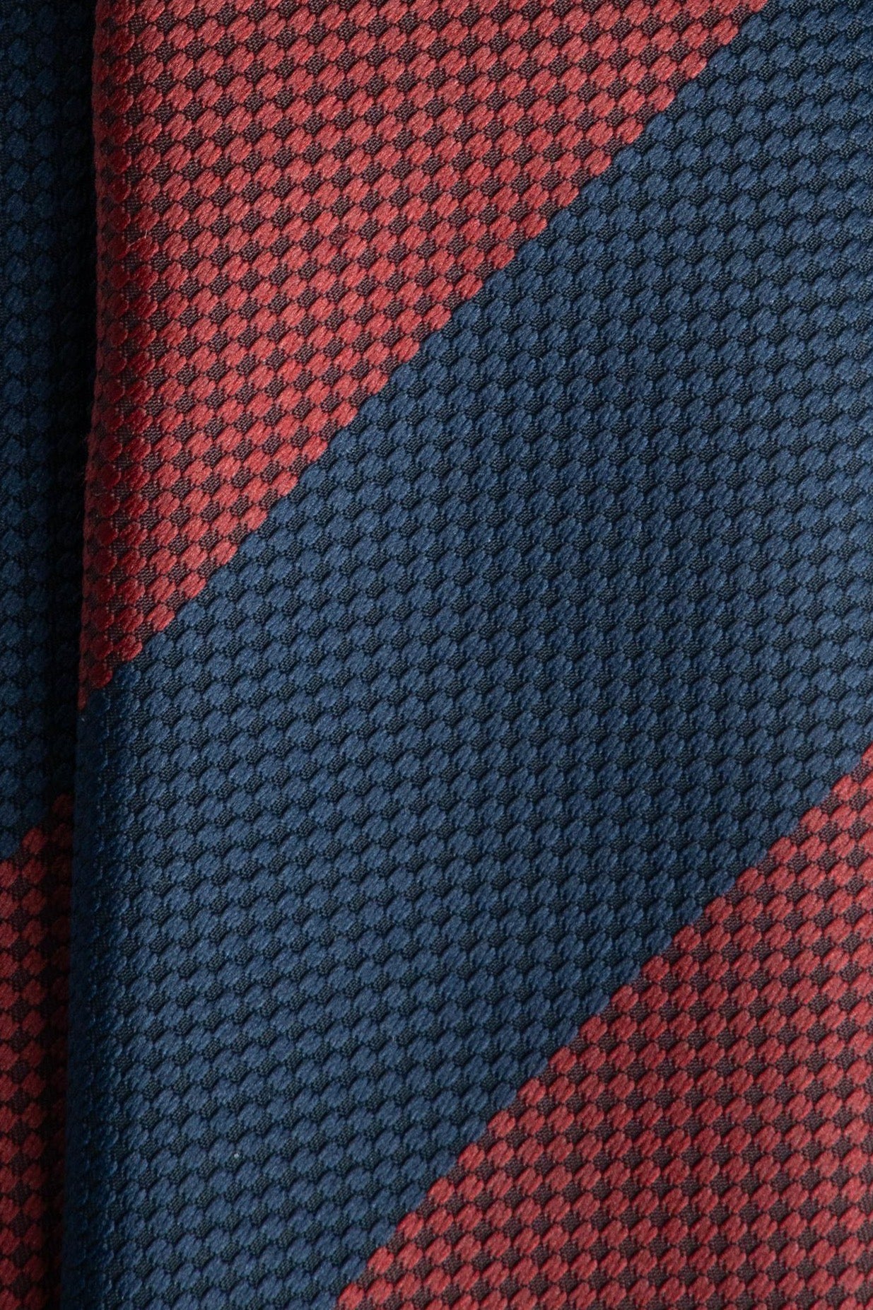 Burgundy & Navy Silk Jacquard Tie