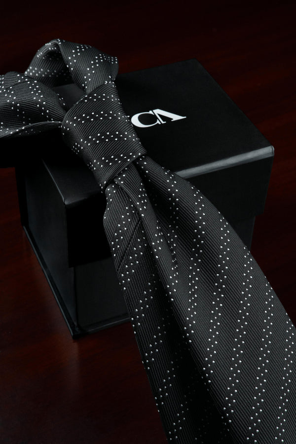 Black Point Silk Jacquard Tie