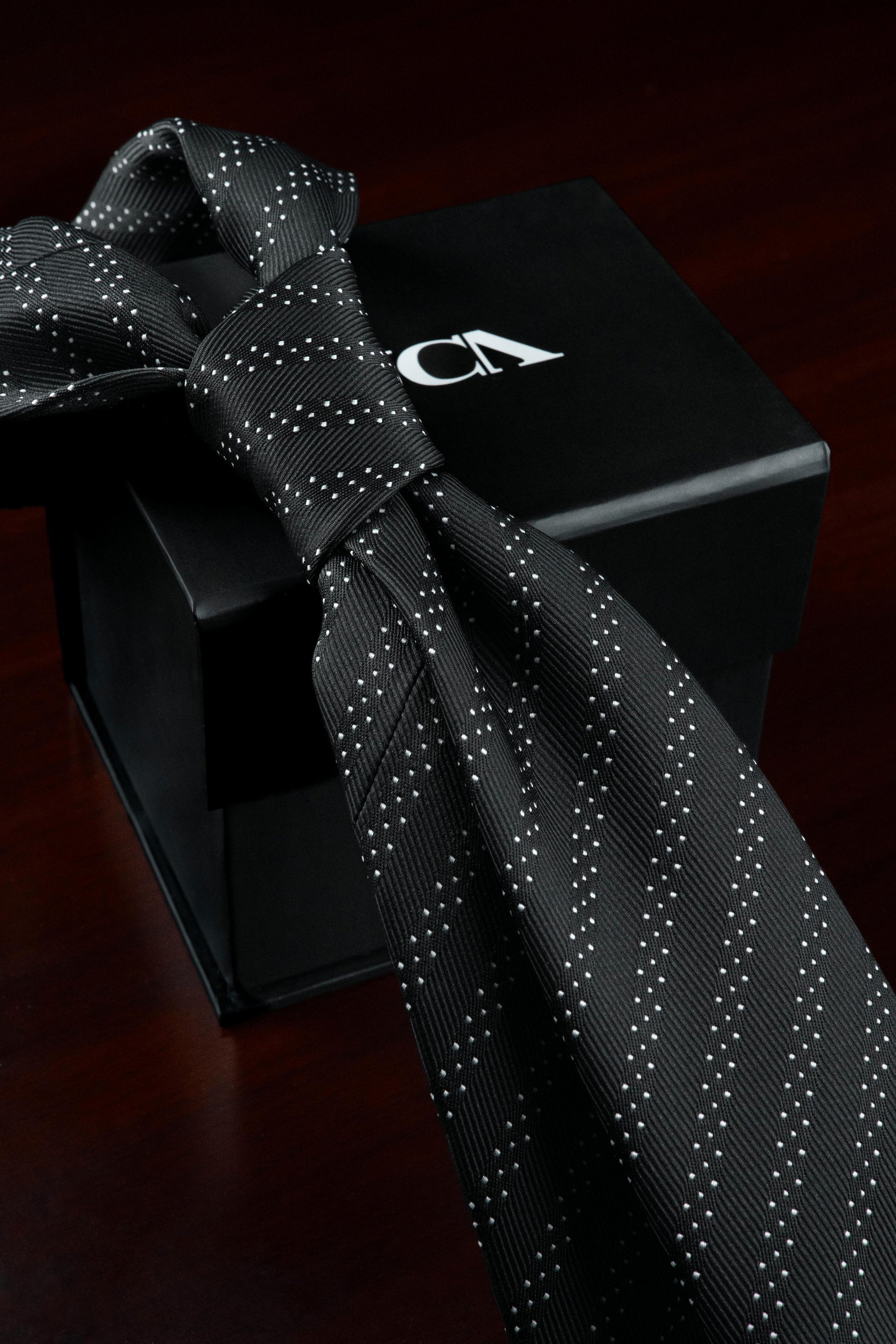 Black Point Silk Jacquard Tie