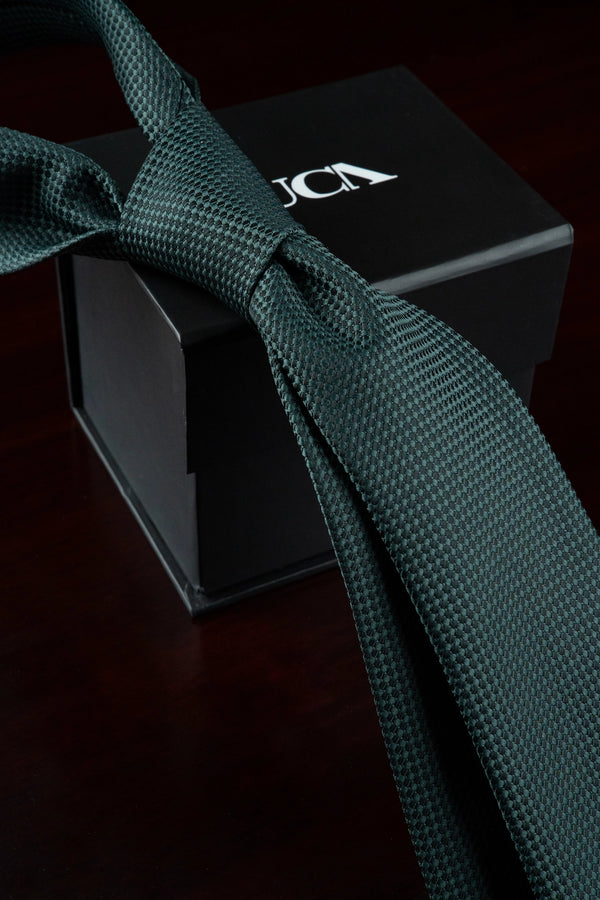 Dark Green Jacquard Tie