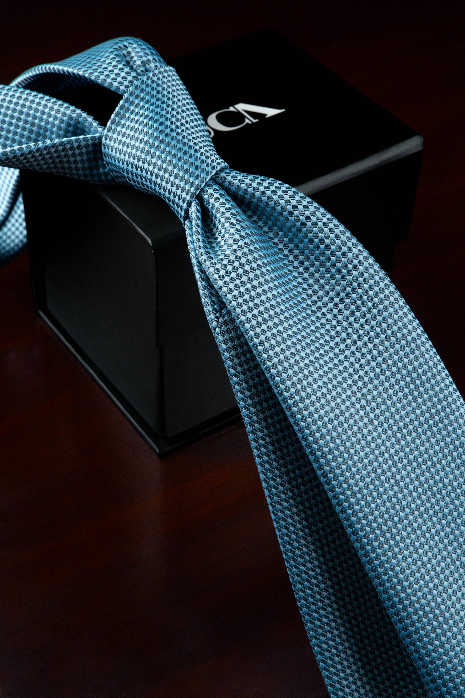 Sky Blue Silk Jacquard Tie