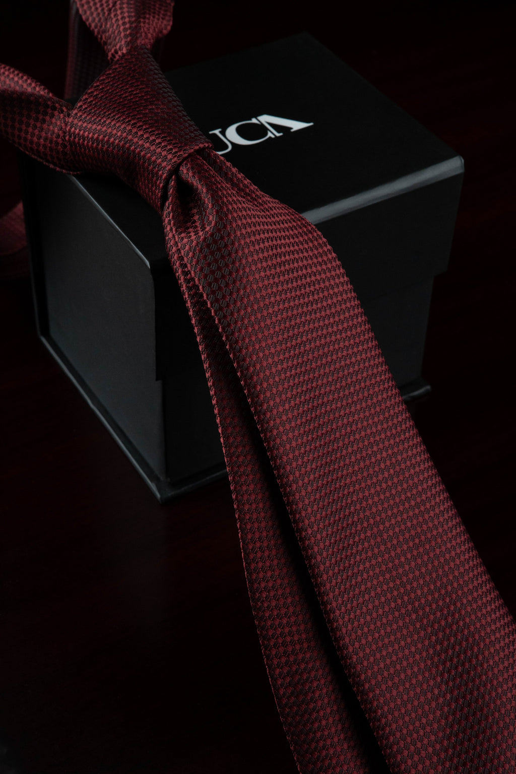 Burgundy Bloom Silk Jacquard Tie