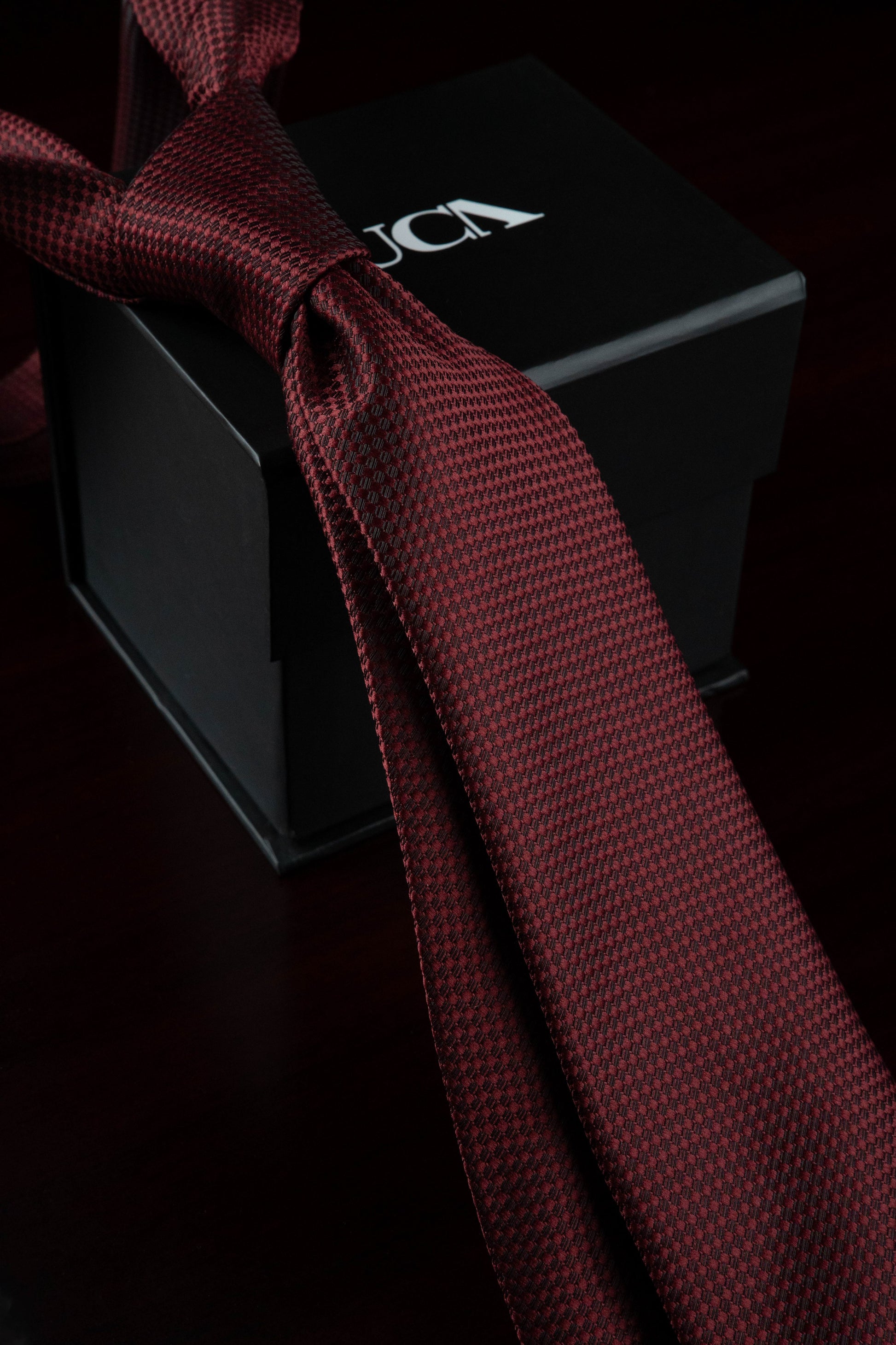 Burgundy Bloom Silk Jacquard Tie