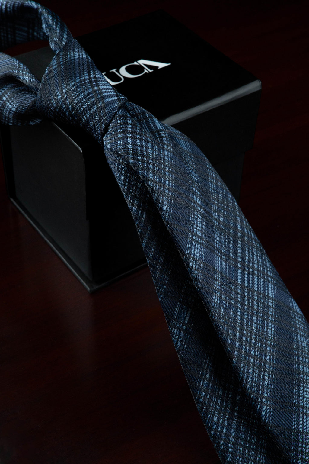 Textured Midnight Silk Jacquard Tie