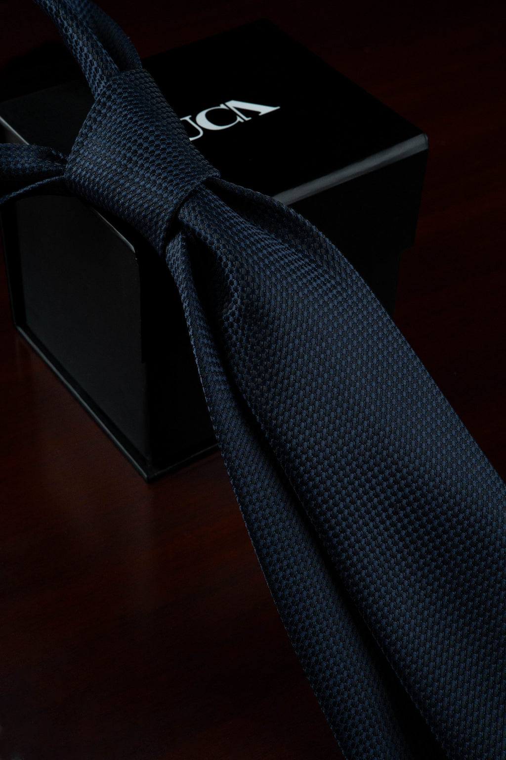 Navy Horizons Silk Jacquard Tie