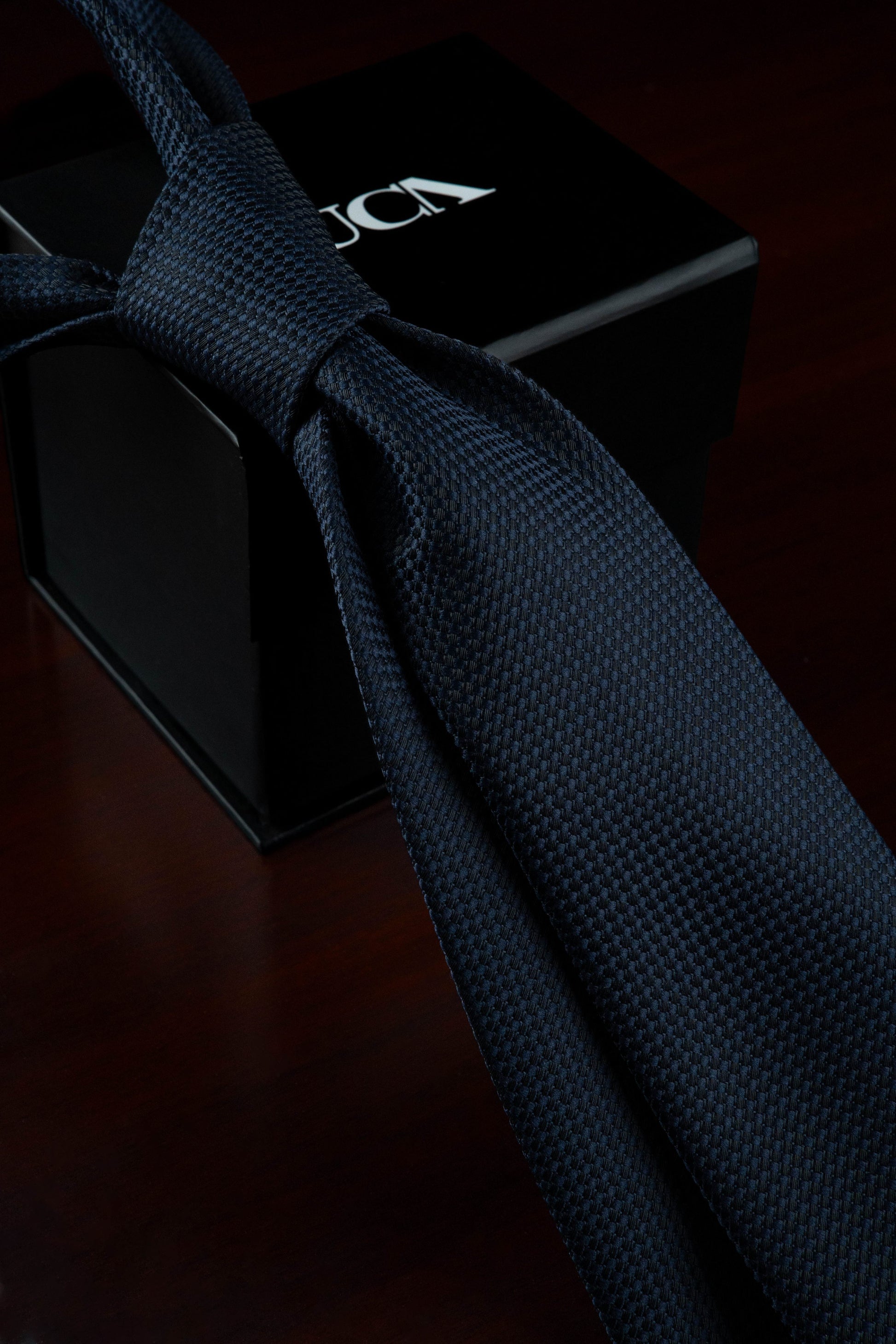 Navy Horizons Silk Jacquard Tie