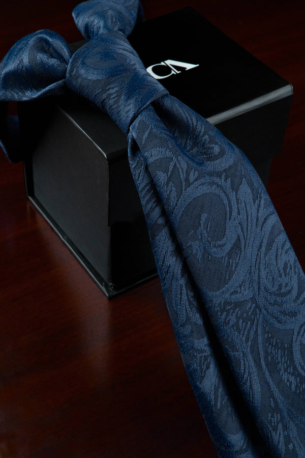Navy Whisper Silk Tie