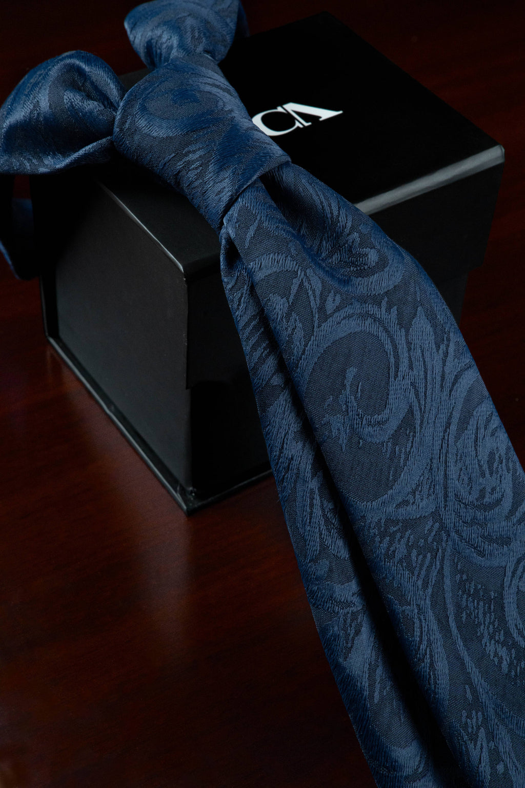 Navy Whisper Silk Tie
