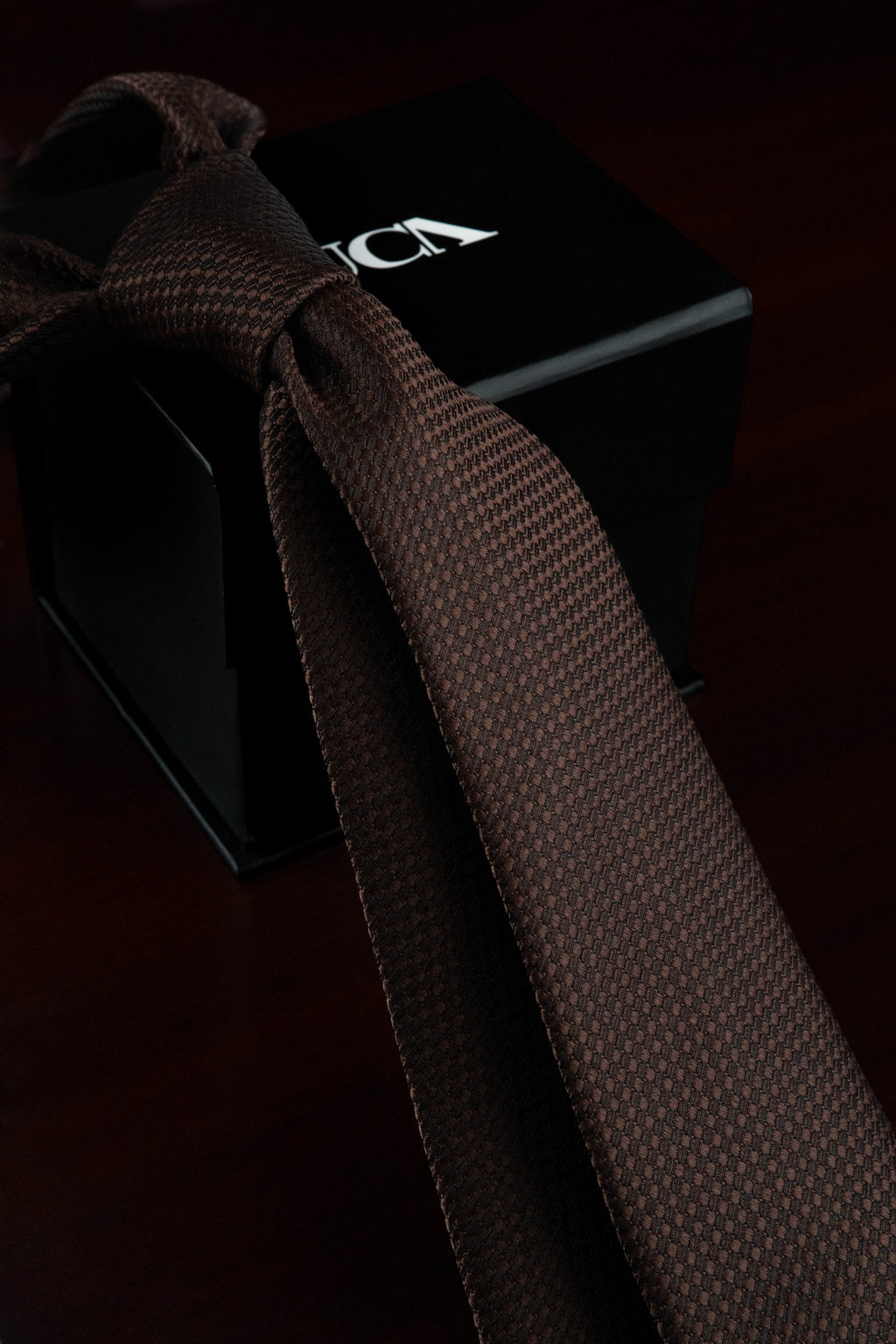 Cocoa Charm Silk Jacquard Tie