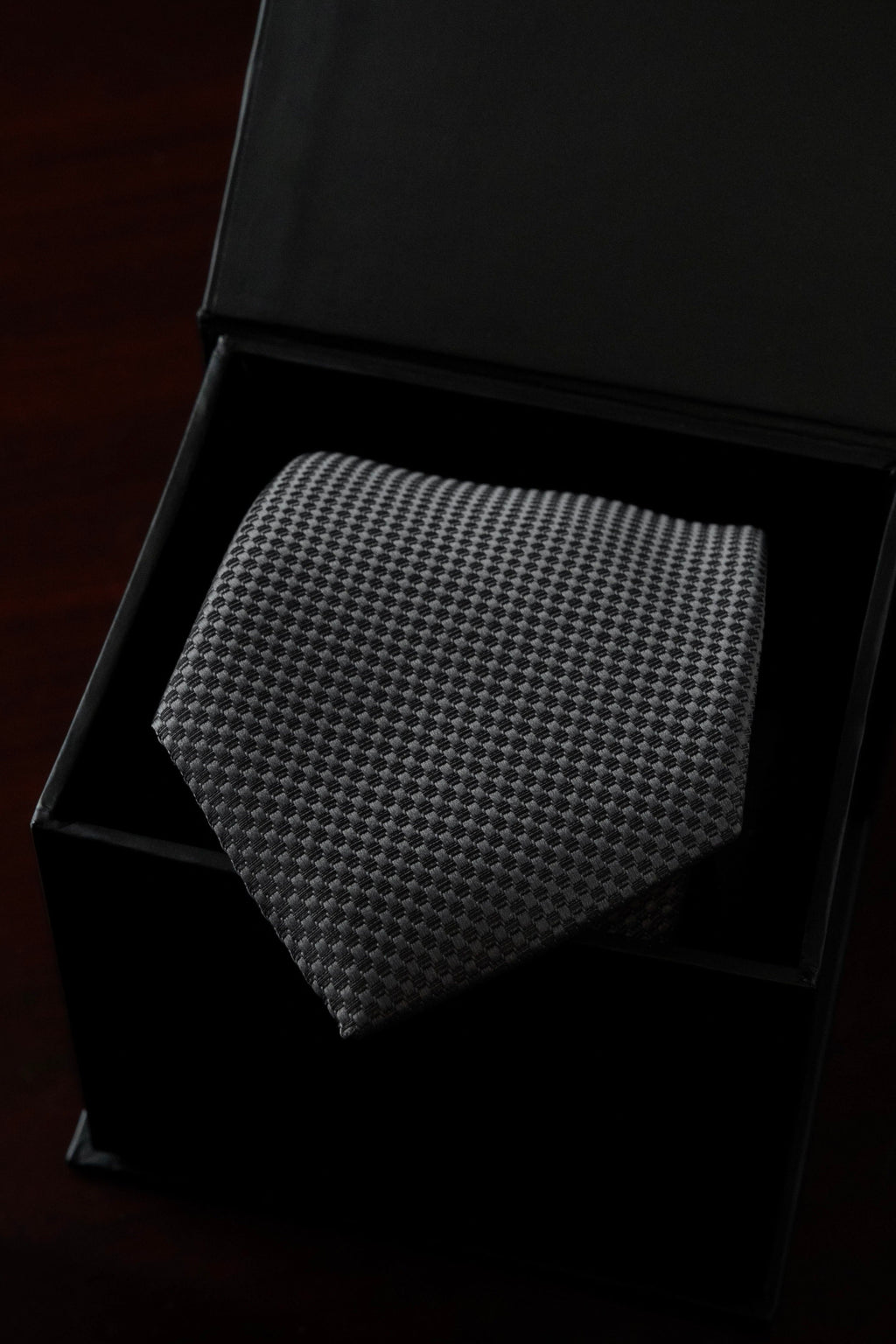 Grey Aura Silk Jacquard Tie