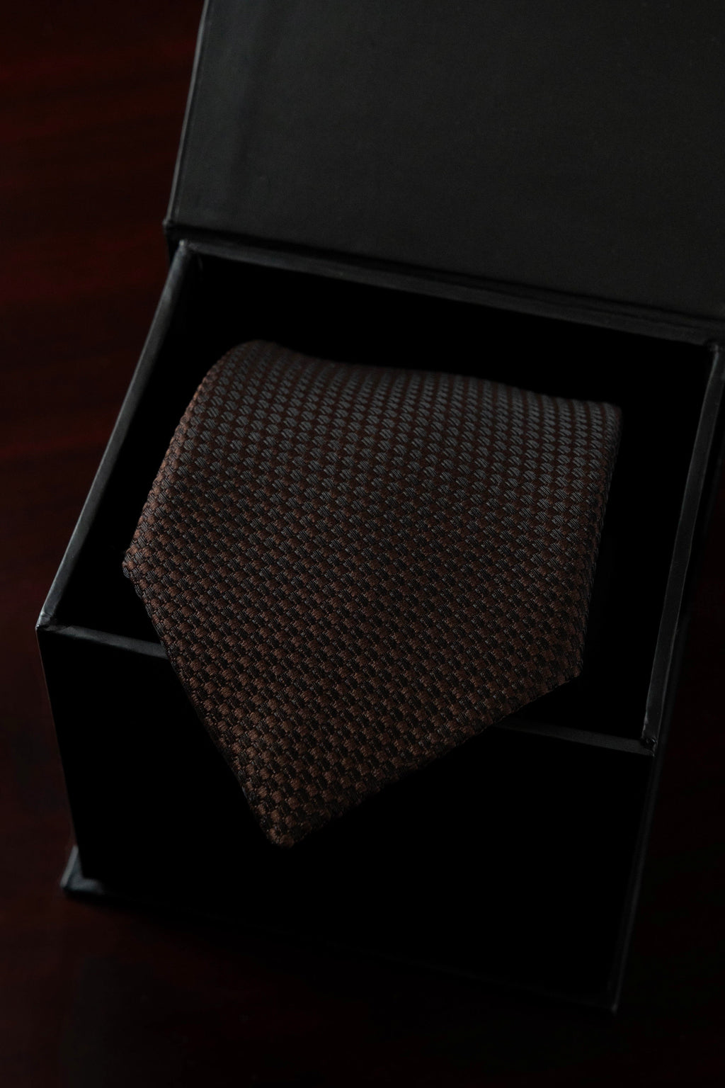 Cocoa Charm Silk Jacquard Tie