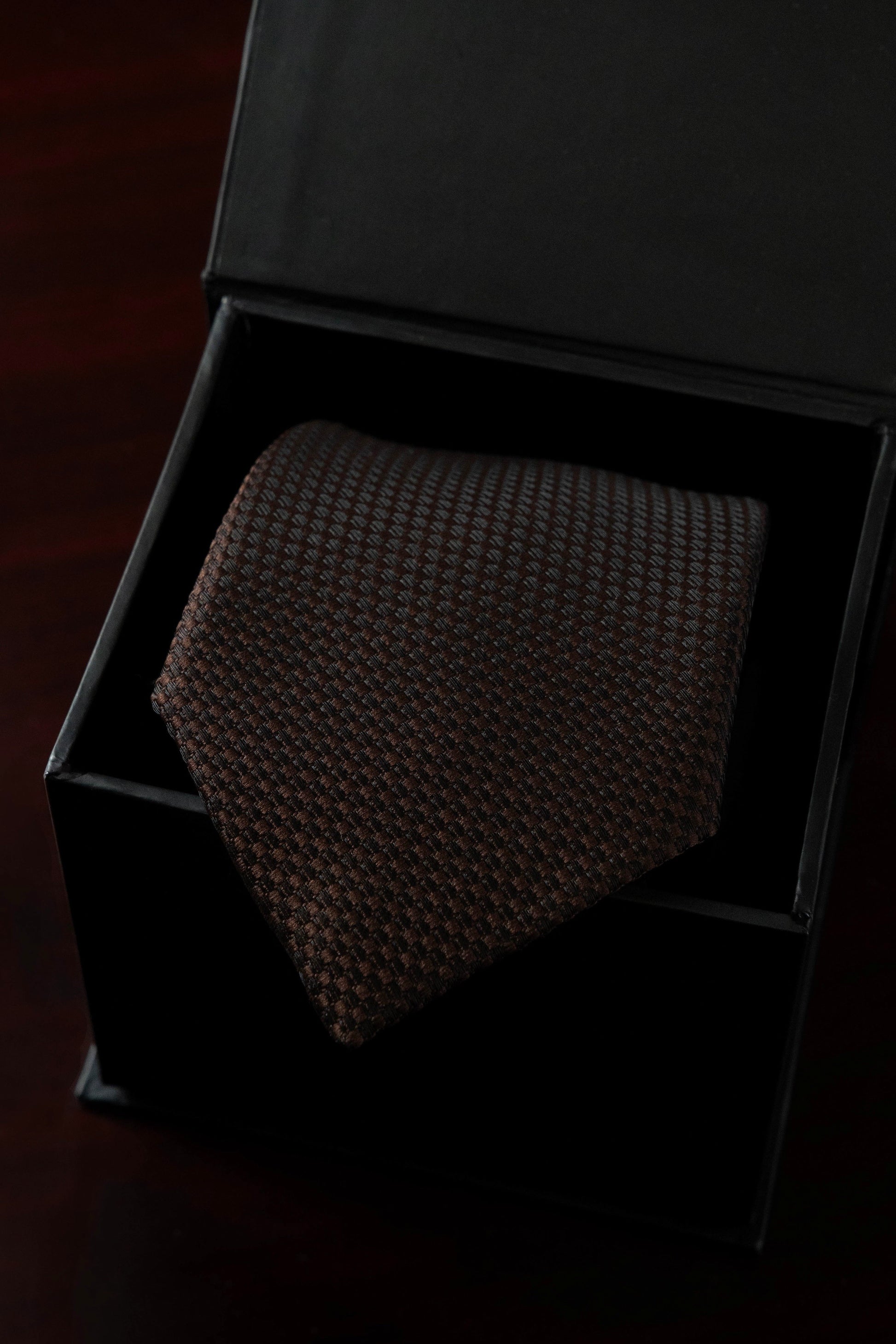 Cocoa Charm Silk Jacquard Tie