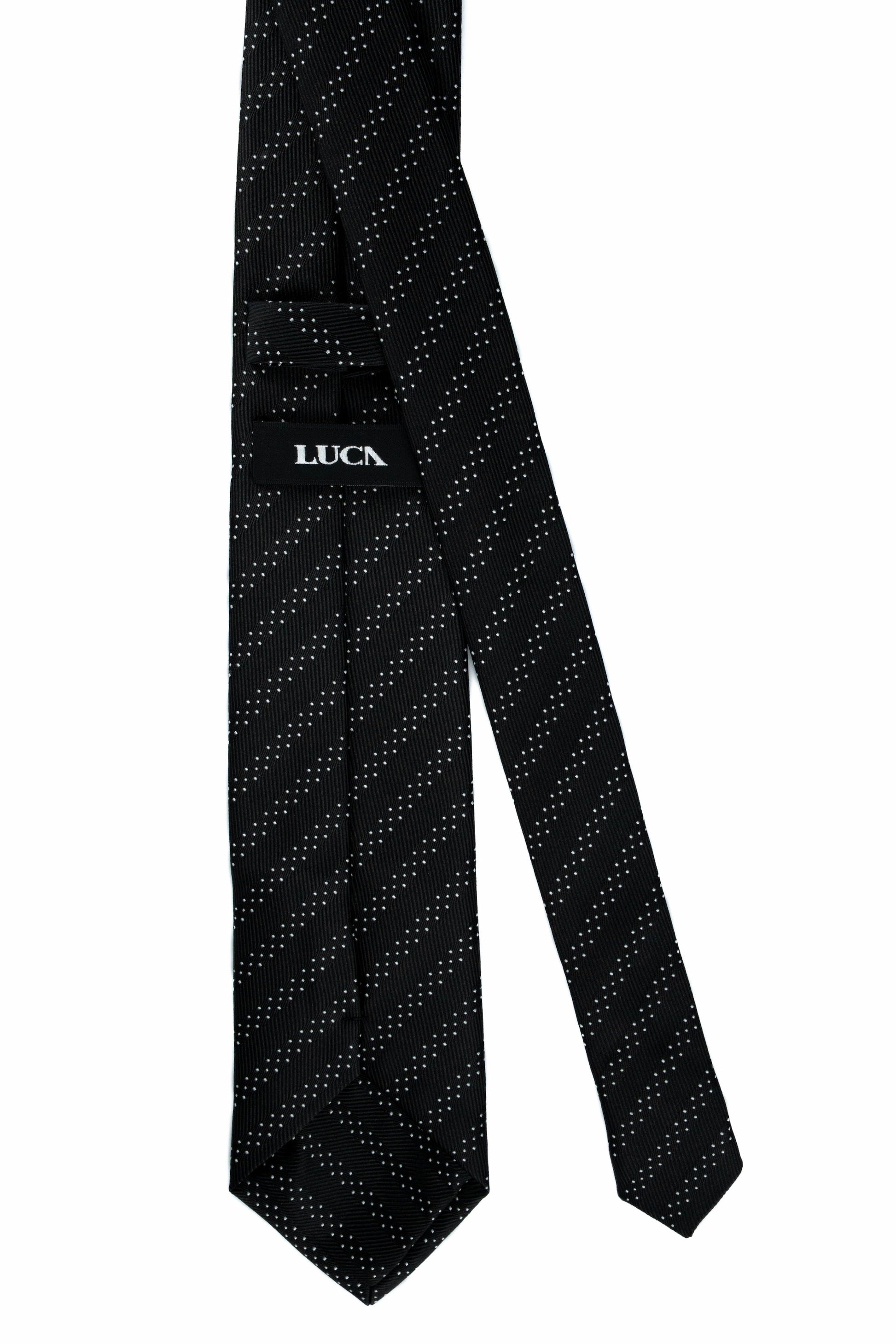 Black Point Silk Jacquard Tie