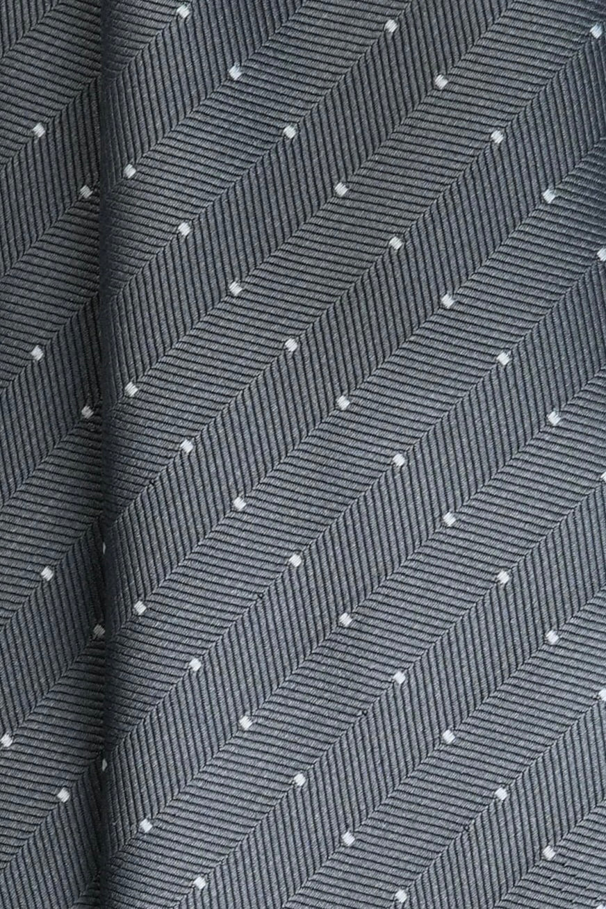 Graphite Snow Silk Jacquard Tie