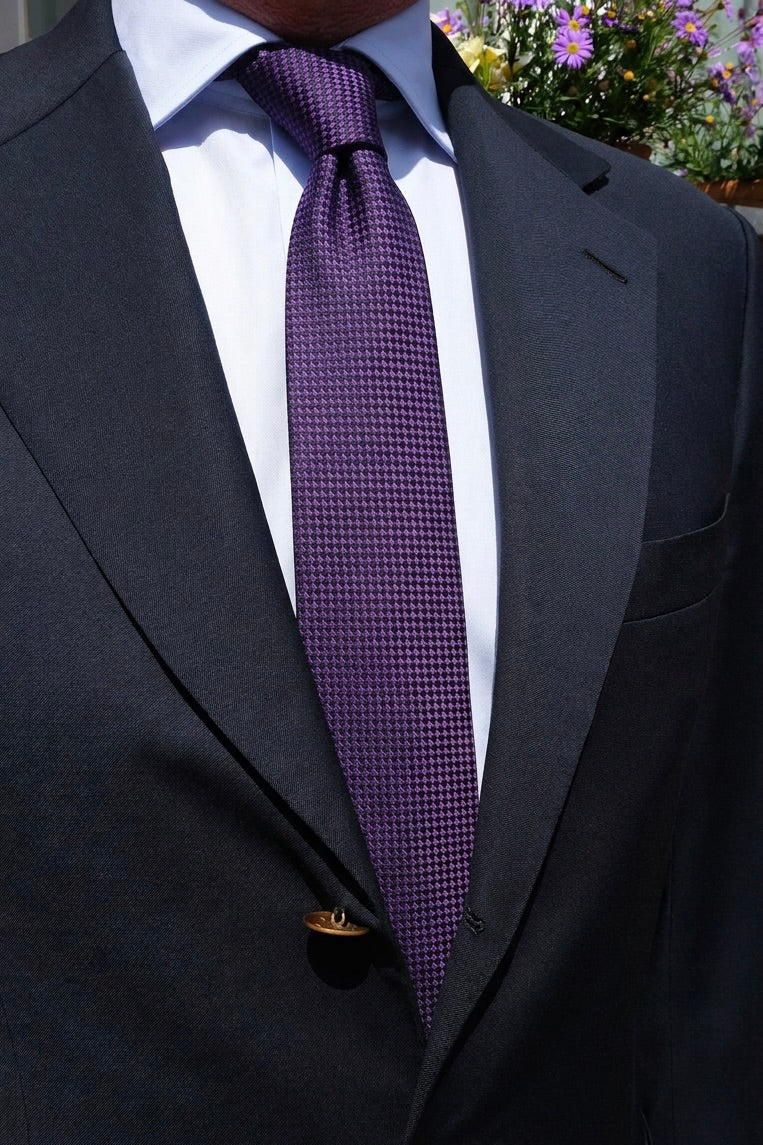 Executive Violet Silk Jacquard Tie
