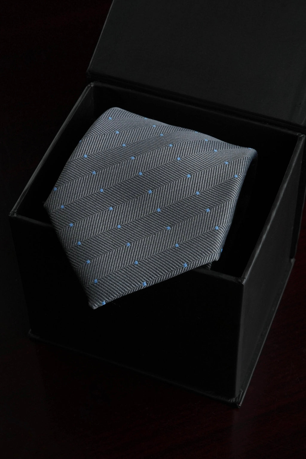 Slate Harmony Silk Jacquard Tie