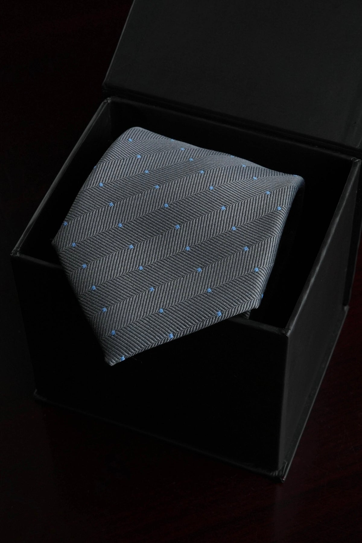 Slate Harmony Silk Jacquard Tie